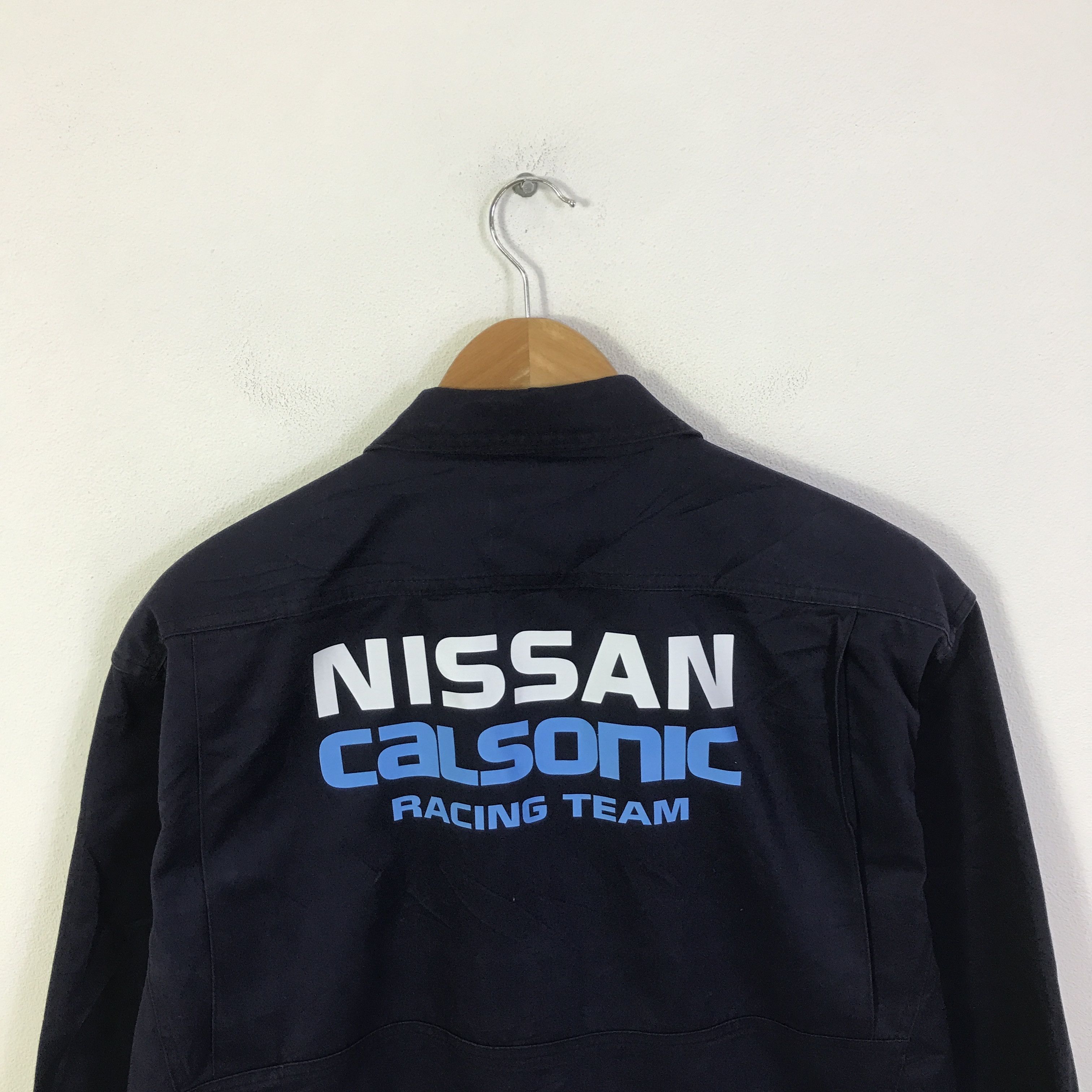 Japanese Brand nissan calsonic racing F1 japan navy custom jacket K97B14 Size US L / EU 52-54 / 3 - 4 Thumbnail
