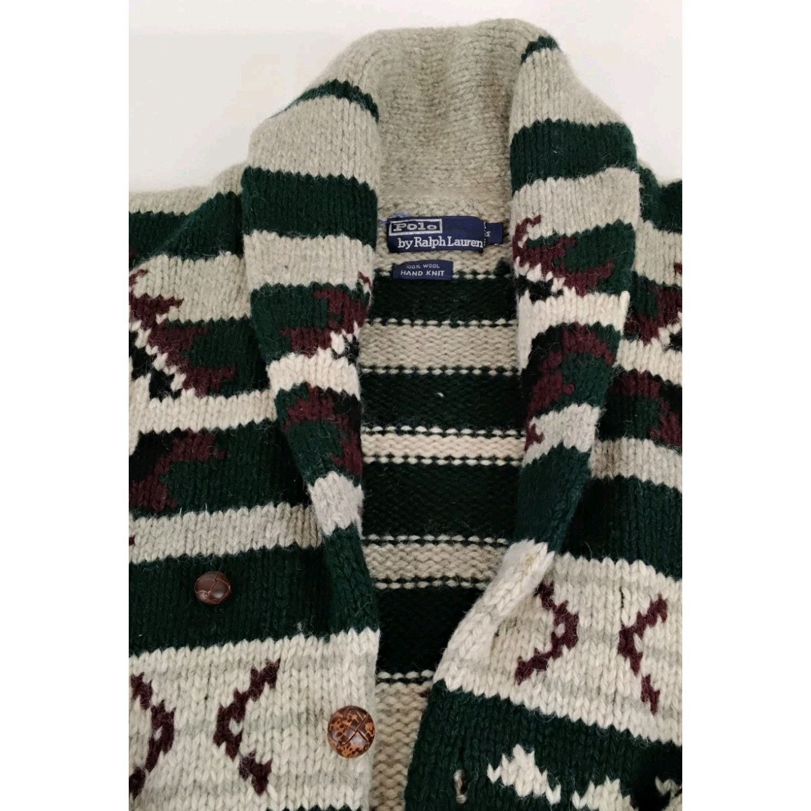 Polo Ralph Lauren Ralph Lauren Cardigan Women's M Gray 1990's Wool Blue Label Size M / US 6-8 / IT 42-44 - 9 Thumbnail
