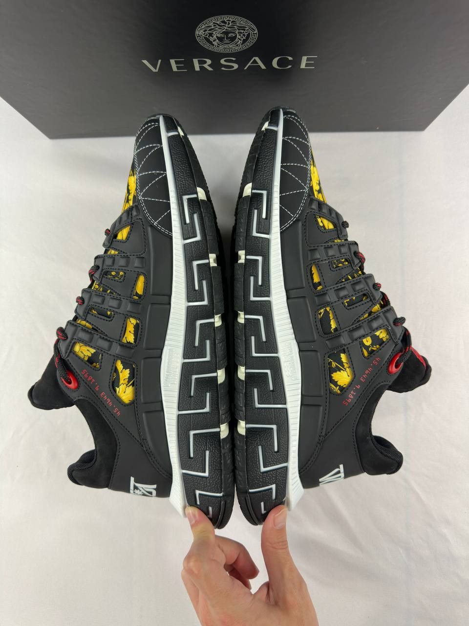 Versace Versace Trigreca 'Barocco Print - Black' Sneakers Size US 12 / EU 45 - 9 Thumbnail