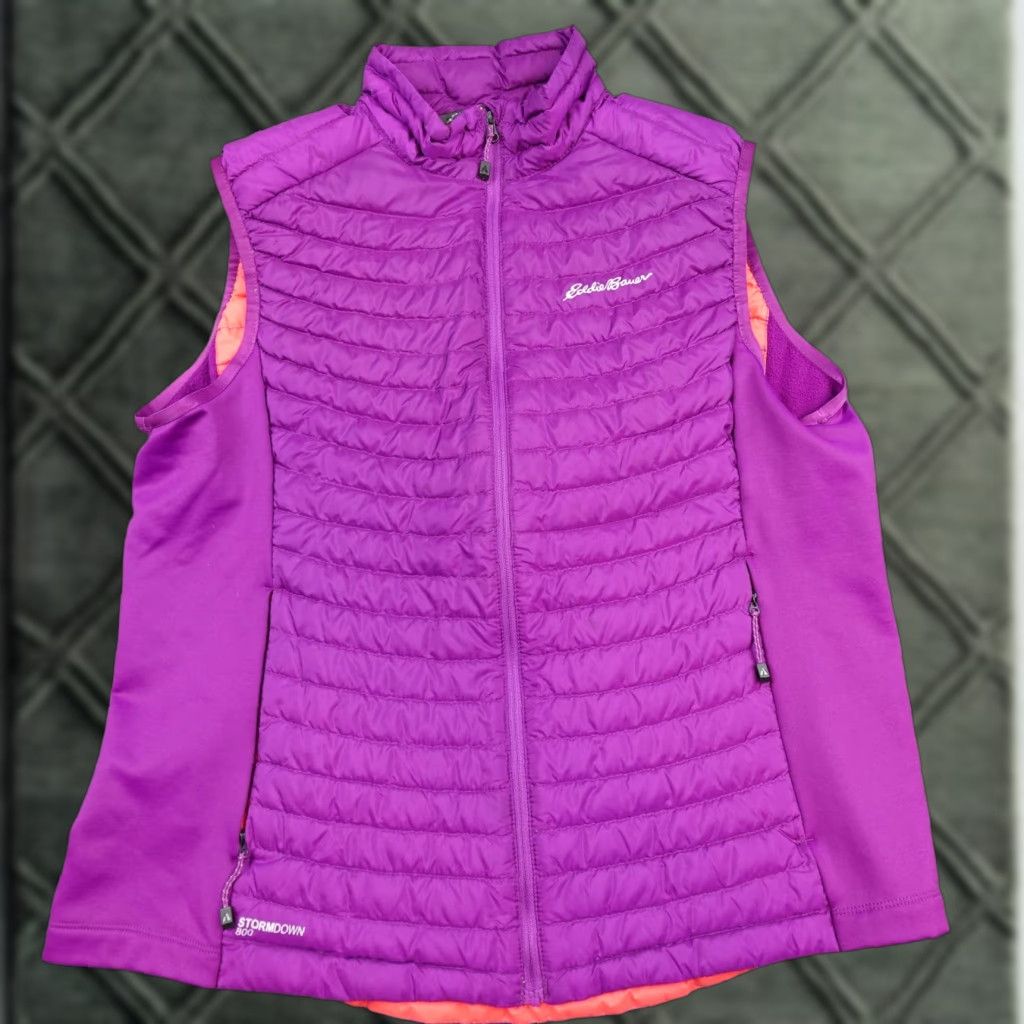 Eddie Bauer Eddie Bauer Vest Womens Medium Purple StormDown 800 Insulated Fleece Lined Size M / US 6-8 / IT 42-44 - 1 Thumbnail