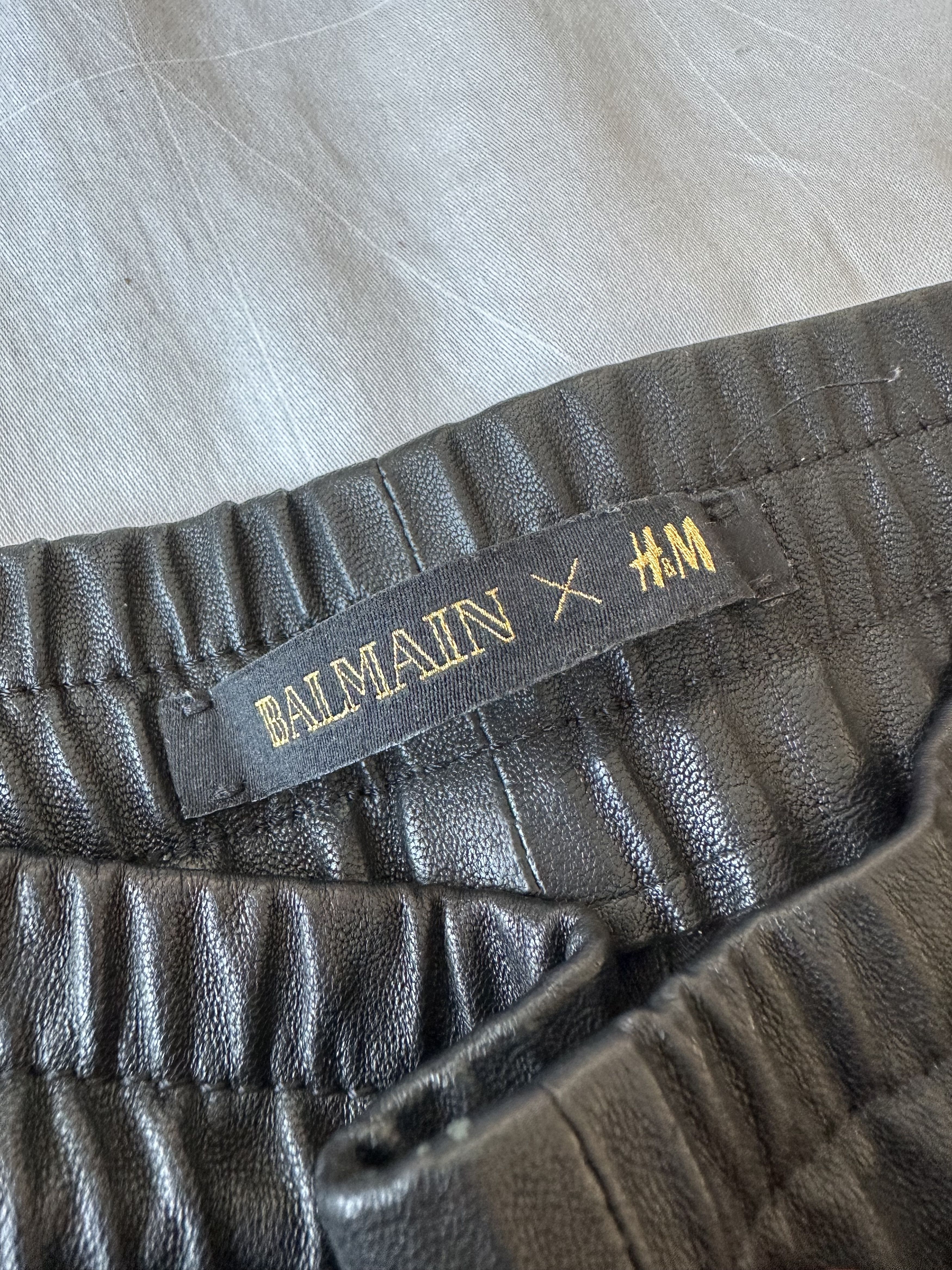 Balmain × H&M H&M x Balmain F/W 2015 Biker Leather Pants Size US 32 / EU 48 - 5 Thumbnail