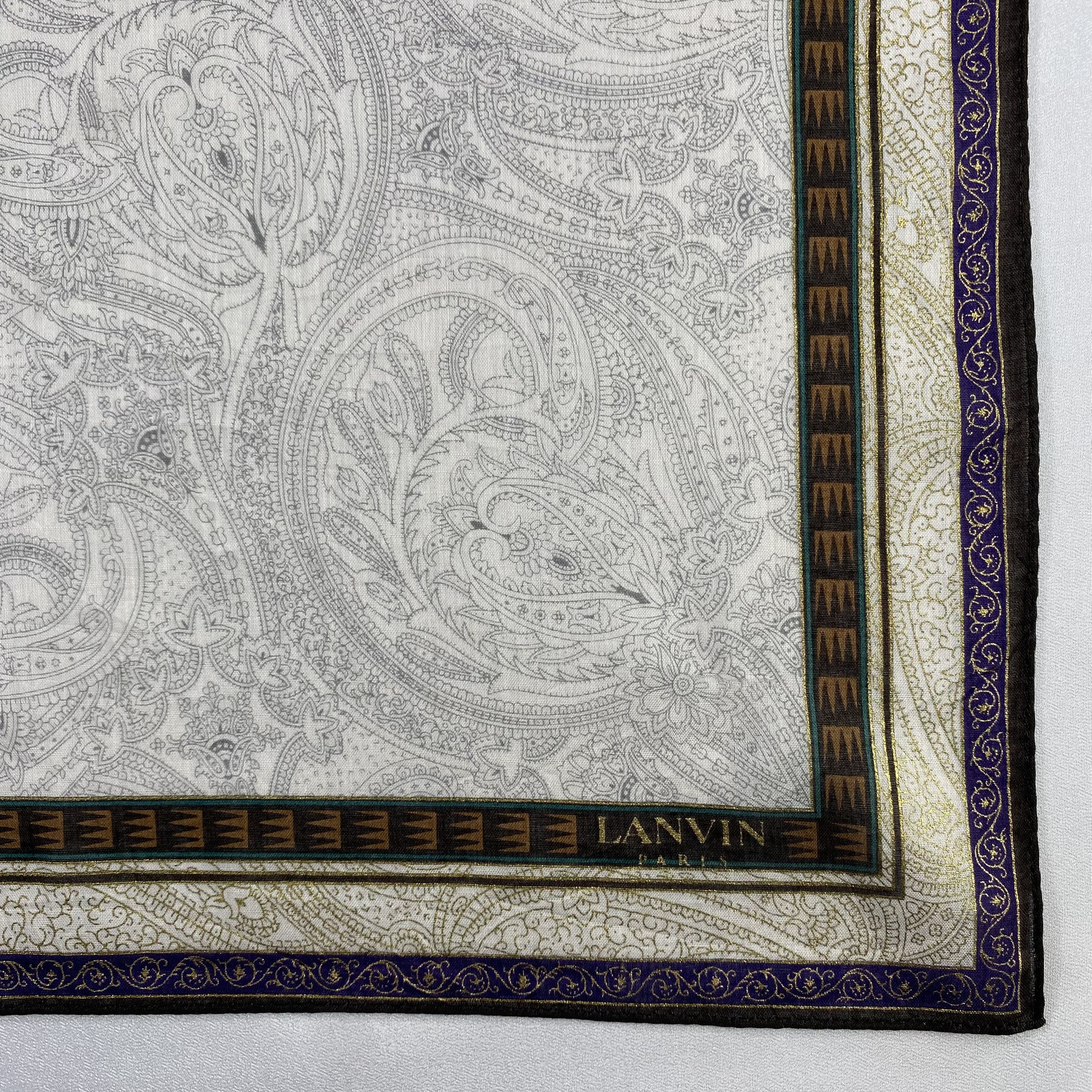 Lanvin × Vintage Lanvin Handkerchief / Neckerchief / Bandana-P1194 Size ONE SIZE - 3 Thumbnail