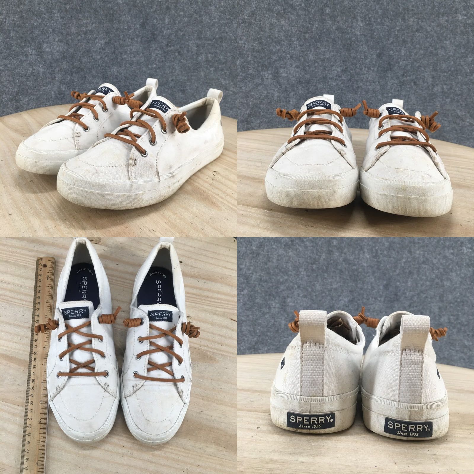 Sperry Sperry Top Sider Sneaker Womens 9.5 White Pier Wave Lace Up Casual STS81903 Size L / US 10 / IT 46 - 8 Thumbnail