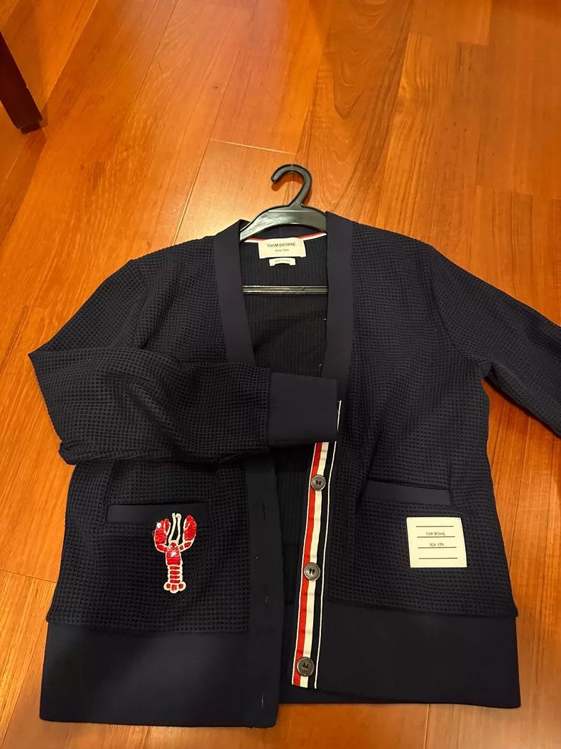 Thom Browne Thom browne Lobster Waffle Cardigan jacket 2503-Nextarrow Size US XXS / EU 40 - 1 Thumbnail