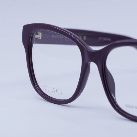 Gucci 🕶️ New Gucci GG1340O 004 Eyeglasses - Burgundy Frame Size ONE SIZE - 5 Thumbnail