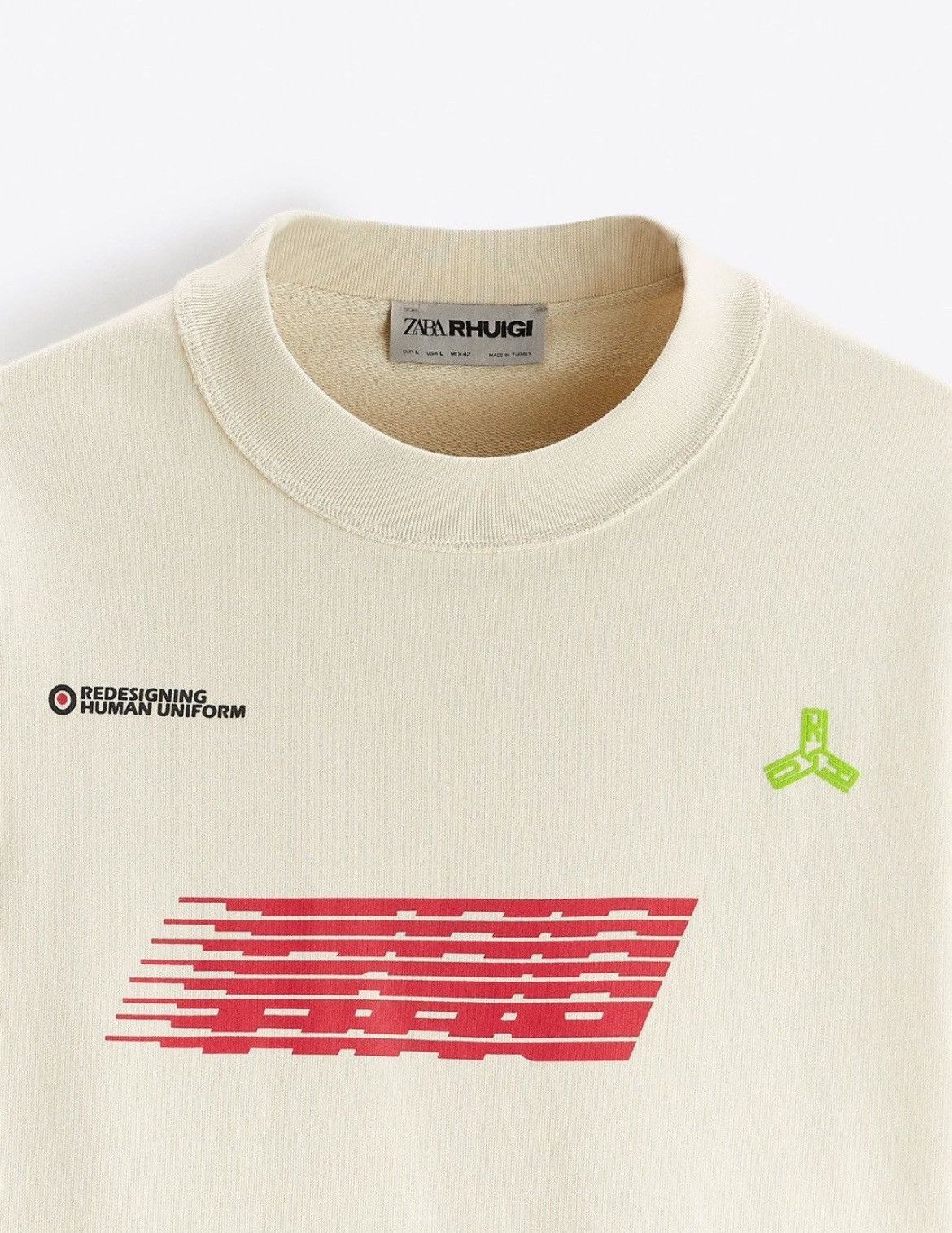 Rhude × Zara RHUDE x Zara Sweatshirt SIZE L beige big logo Size US L / EU 52-54 / 3 - 6 Thumbnail