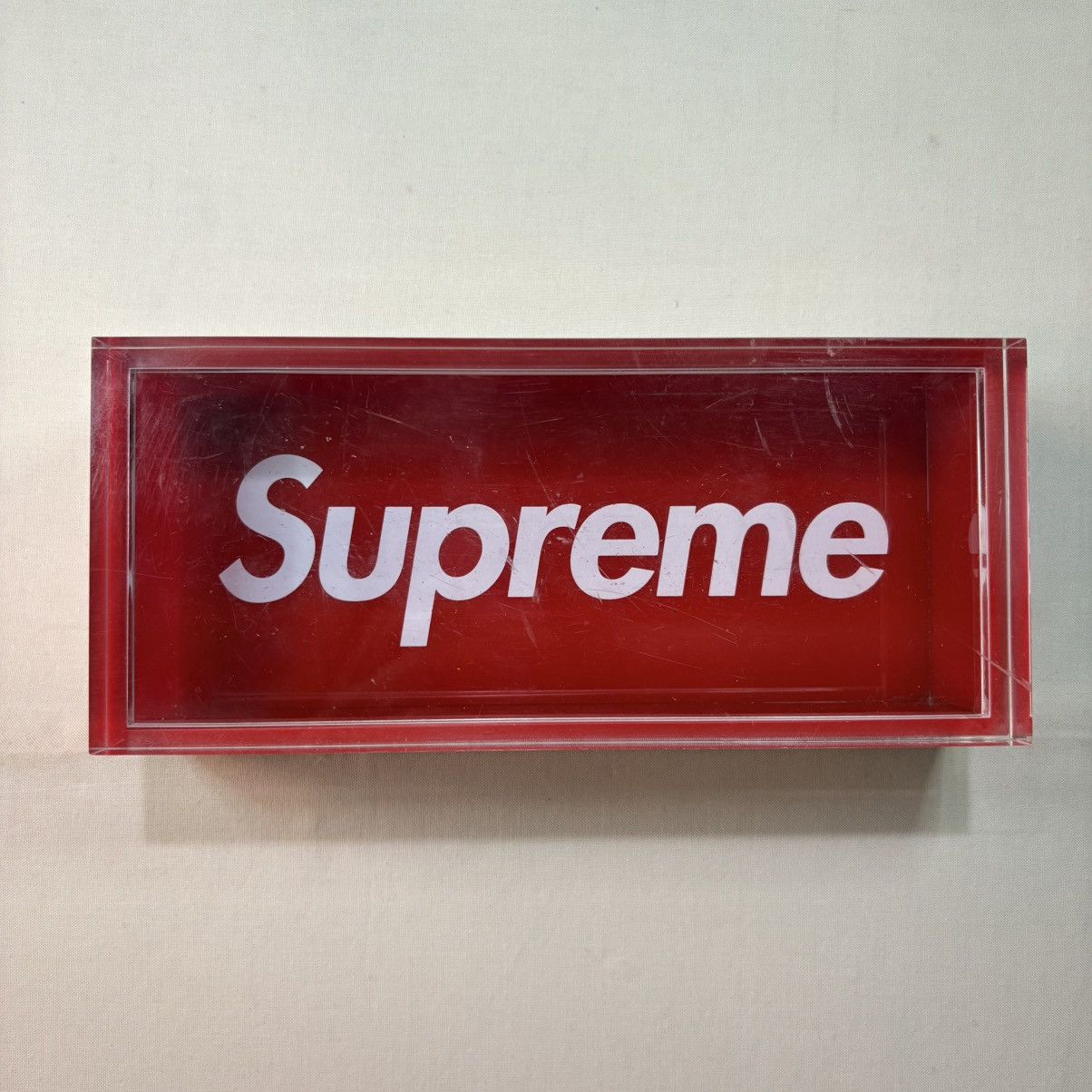 Supreme Fw16 Acrylic Lucite Box U in Red, Men's