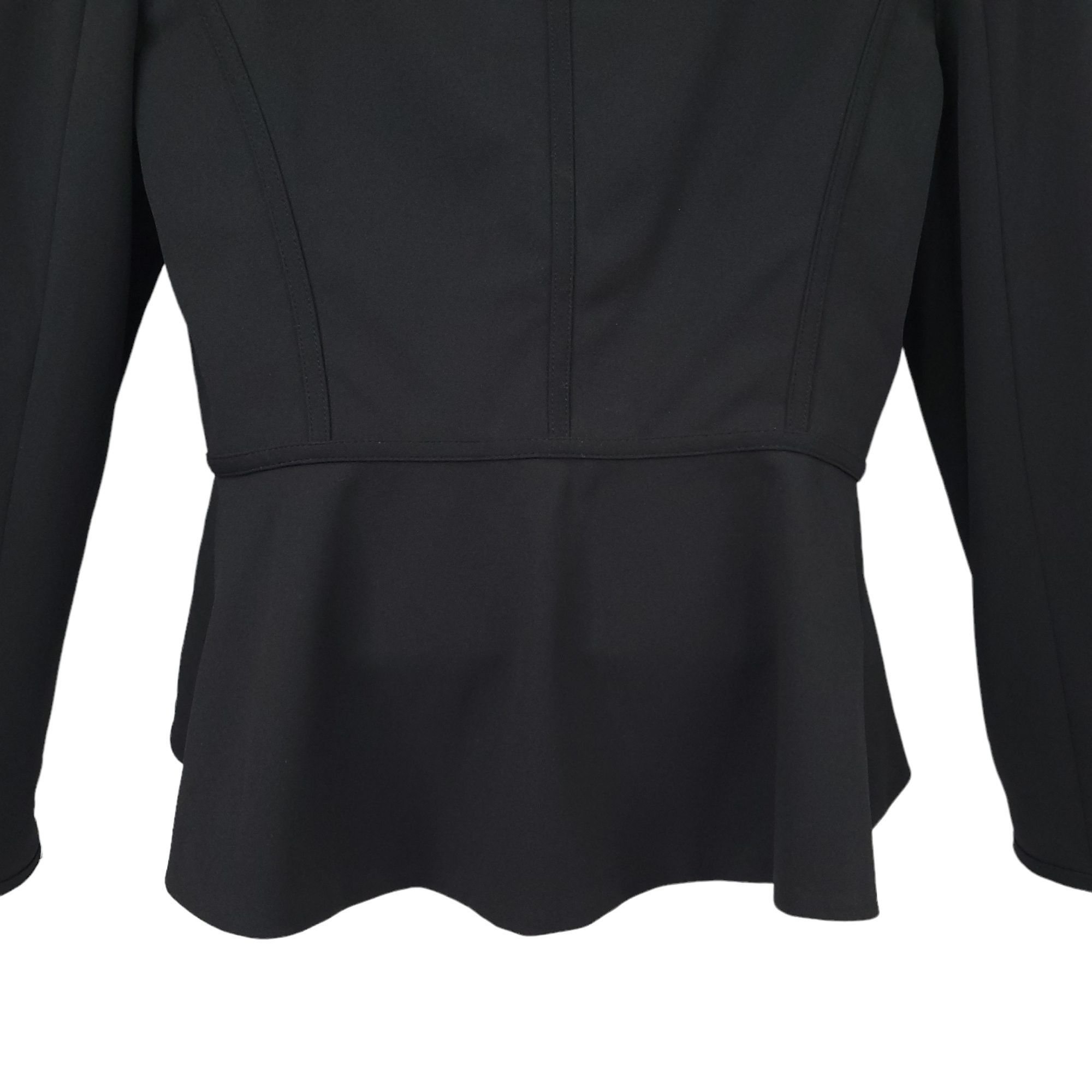 DKNY DKNY Collarless Peplum Hem Jacket Womens Size 12 Black Gold Size XL / US 12-14 / IT 48-50 - 9 Thumbnail