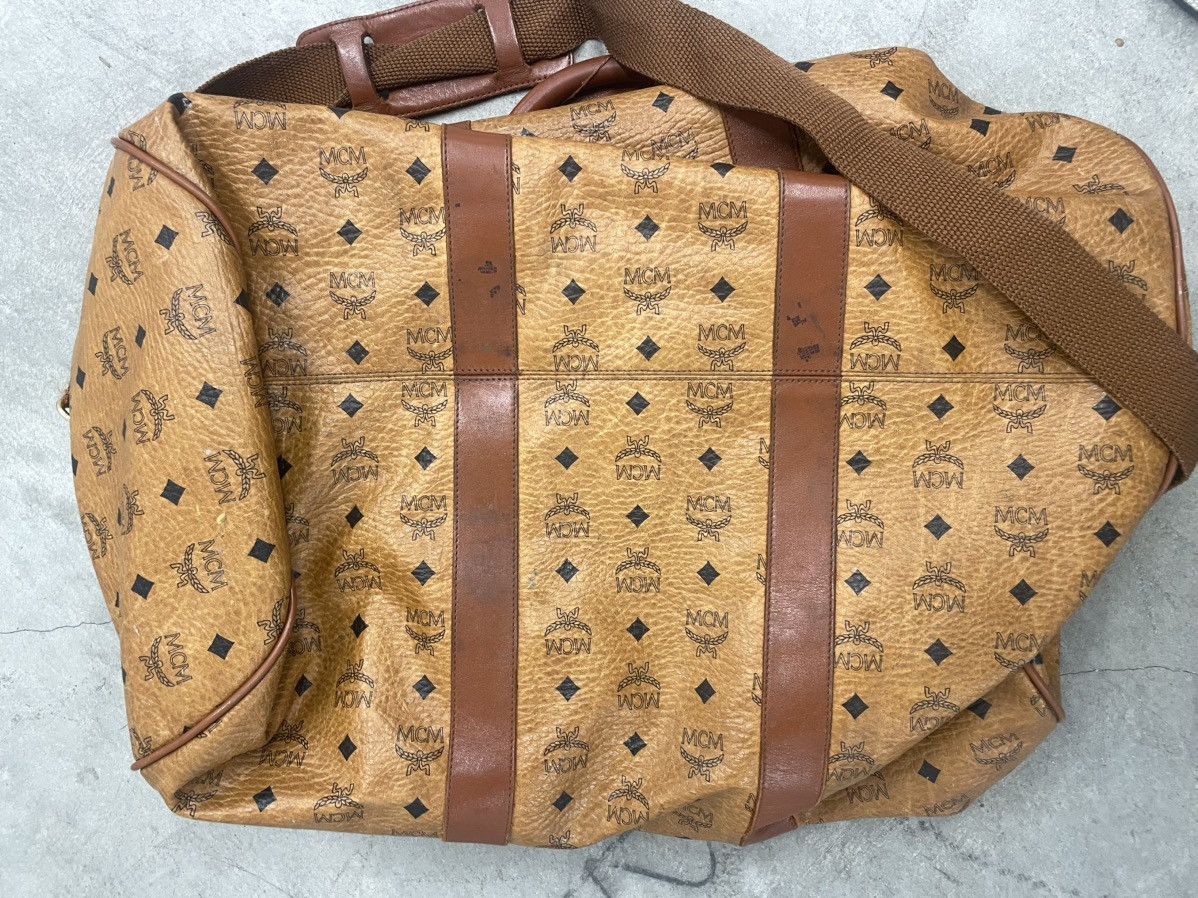 MCM MCM Cognac Visetos Leather Vintage Travel Bag w/ Strap Size ONE SIZE - 3 Thumbnail