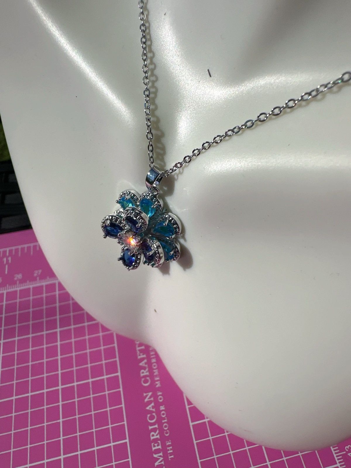 Nine West Nine West 925 sterling silver necklace earrings Set crystal Size ONE SIZE - 4 Thumbnail
