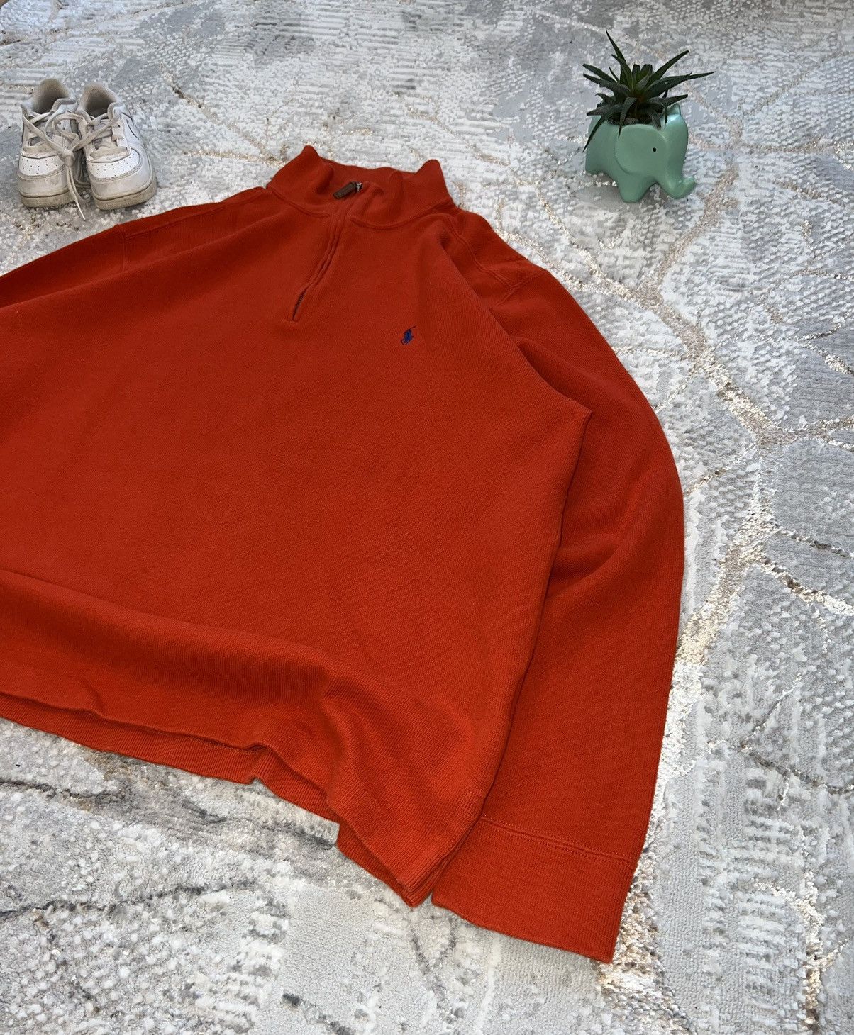 Polo Ralph Lauren × Vintage POLO RALPH LAUREN VINTAGE 90S HALF ZIP SWEATSHIRT SWEATER Size US L / EU 52-54 / 3 - 3 Thumbnail