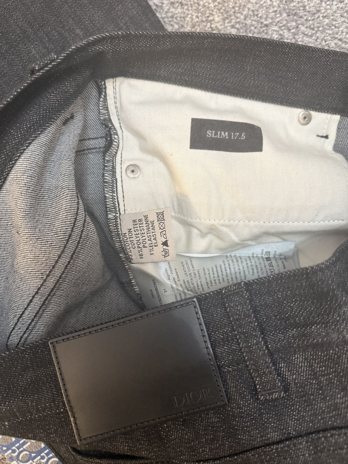 Dior Dior Oblique Cuff Denim Size US 31 - 6 Thumbnail