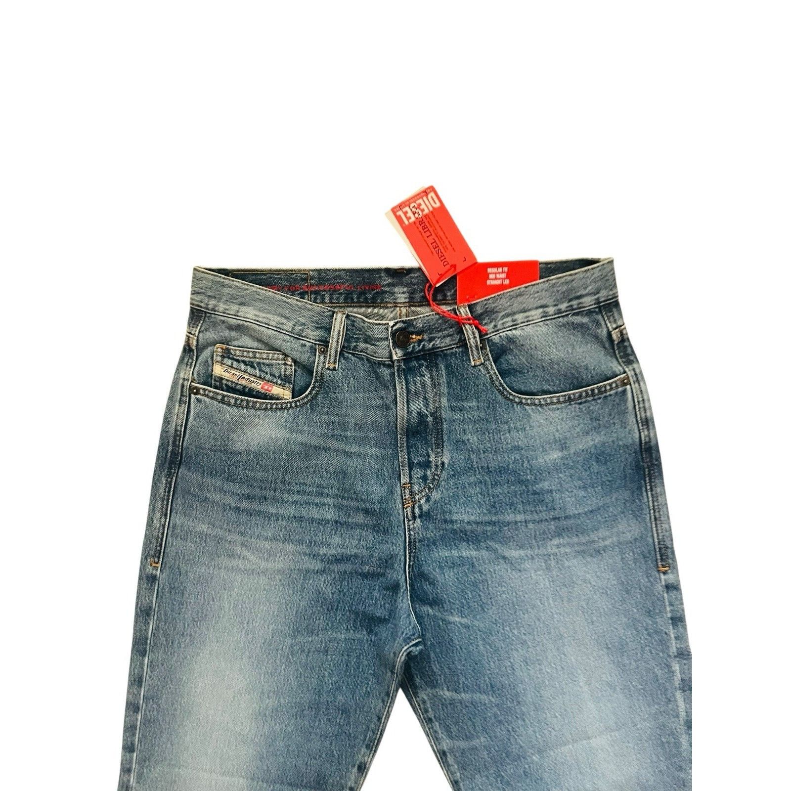 Diesel Diesel Mens Viker Straight Jeans 09C15 Blue $225 Size 34/30 Size US 34 / EU 50 - 2 Thumbnail