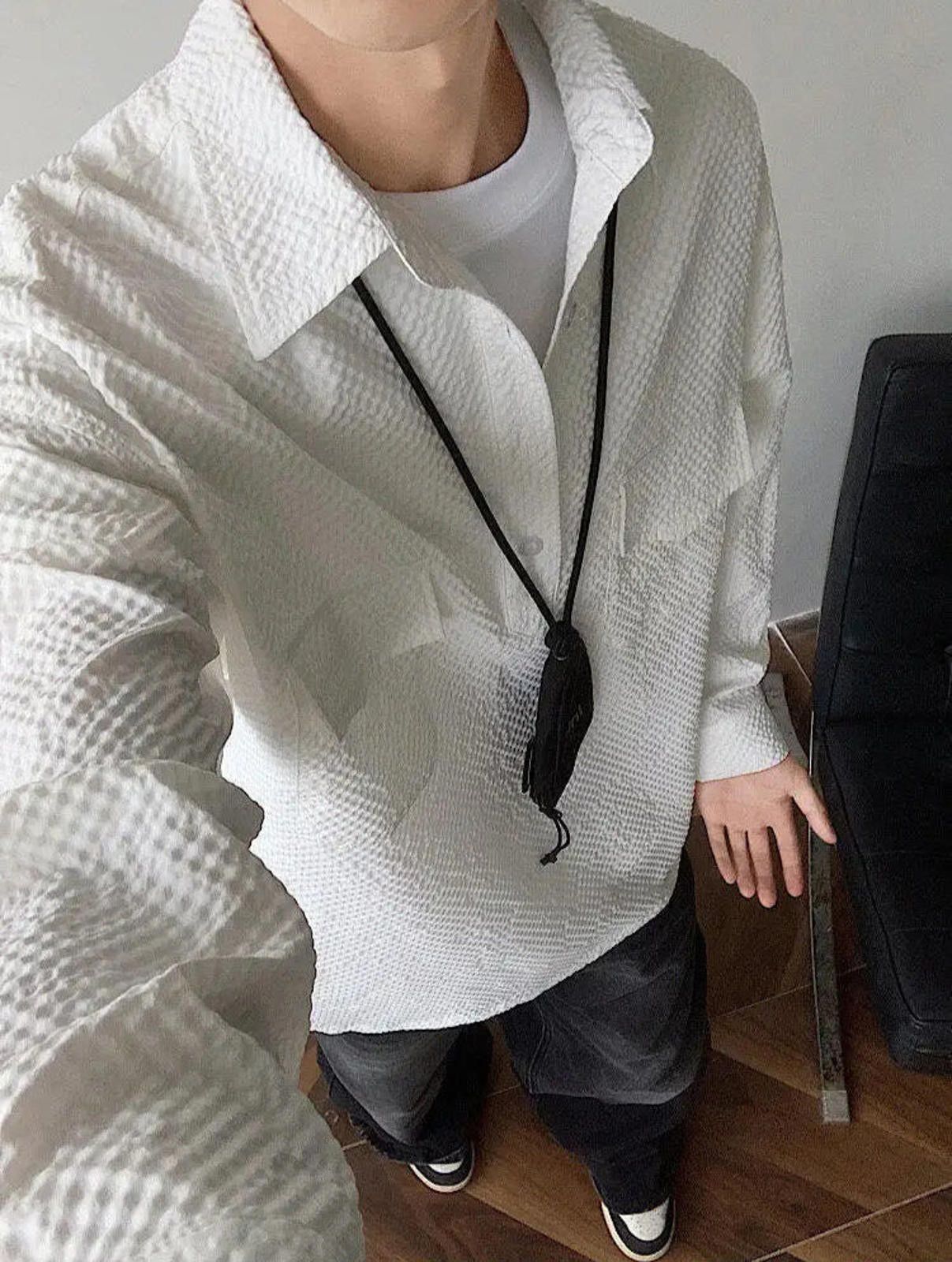 Other Textured Throwover Shirt Size US M / EU 48-50 / 2 - 2 Thumbnail