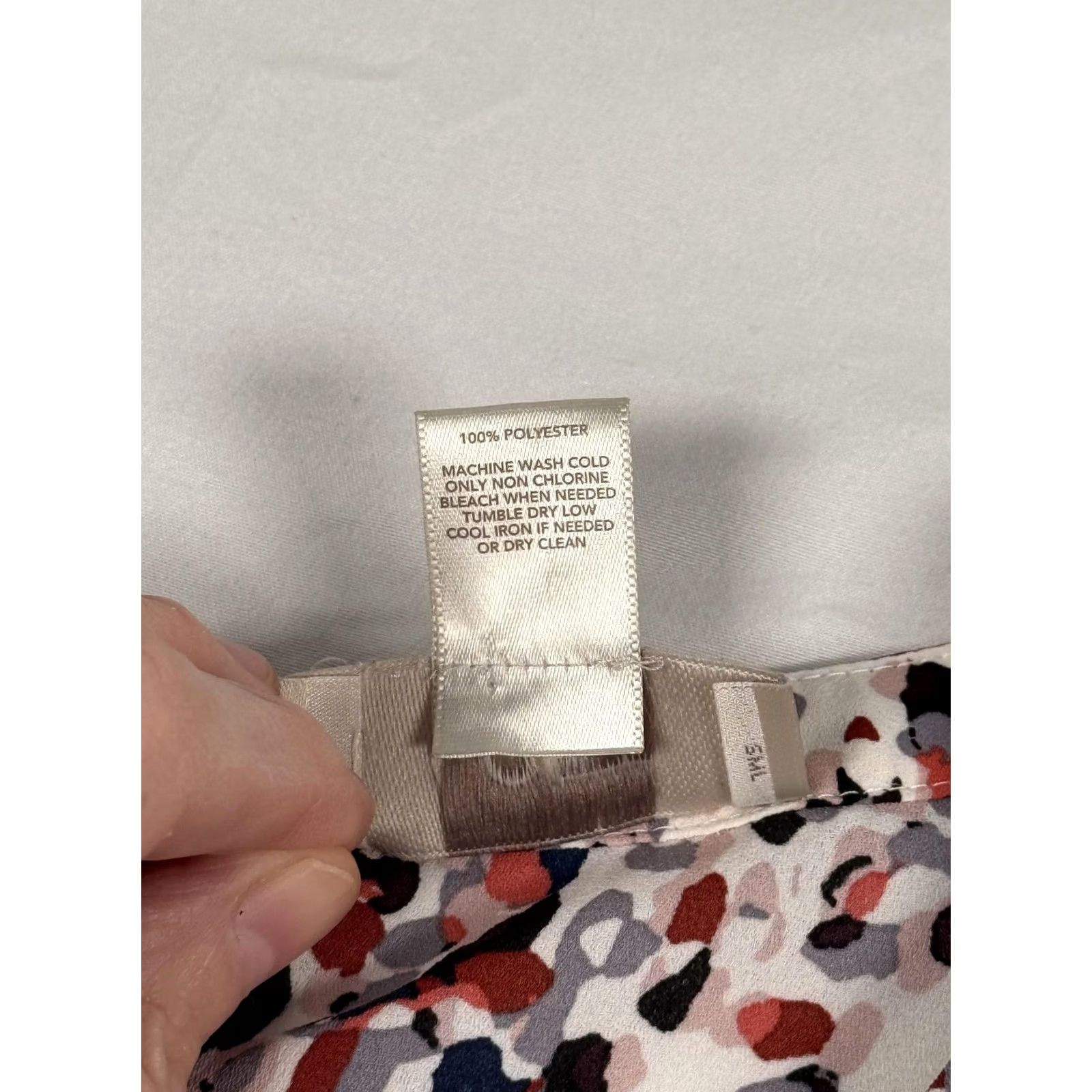 Loft LOFT Womens Small Multicolor Abstract Floral Long Sleeve Blouse Top Career Size S / US 4 / IT 40 - 4 Thumbnail