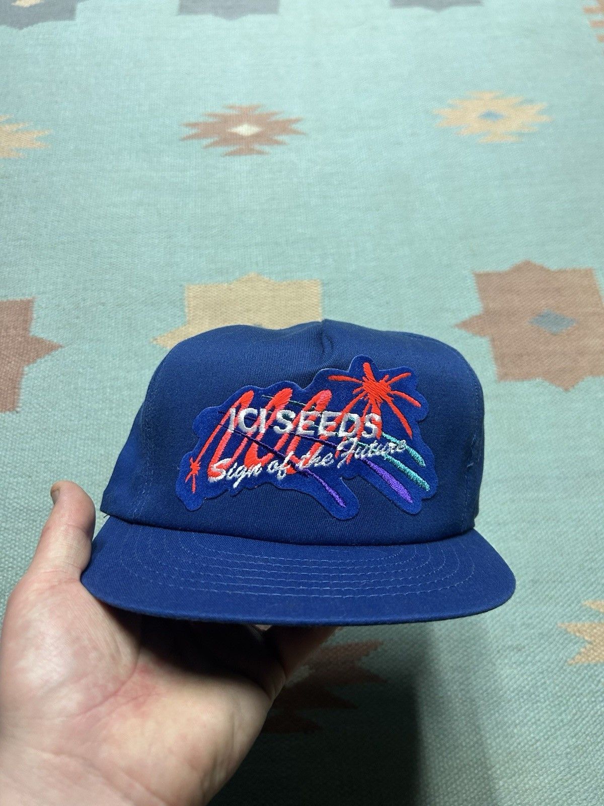 Vintage 80s snapback hat ICI seeds swingster sign of the future USA Size ONE SIZE - 2 Thumbnail