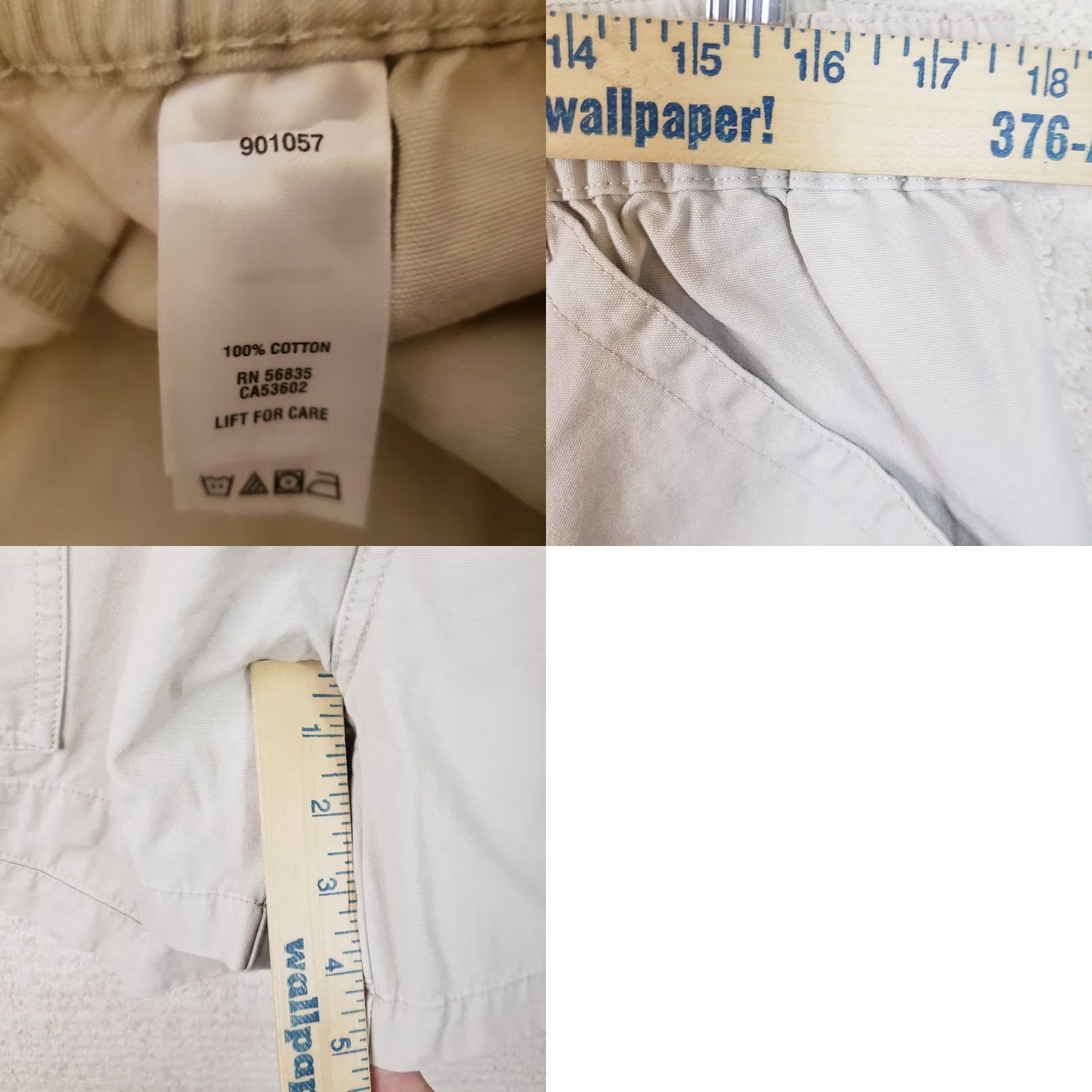 Vintage Cabela's Cargo Shorts 2 Pair Beige Elastic Waist 38x5 Men Cotton Canvas Flat Front Zip Pockets Casual Outdoor Size US 38 / EU 54 - 9 Thumbnail
