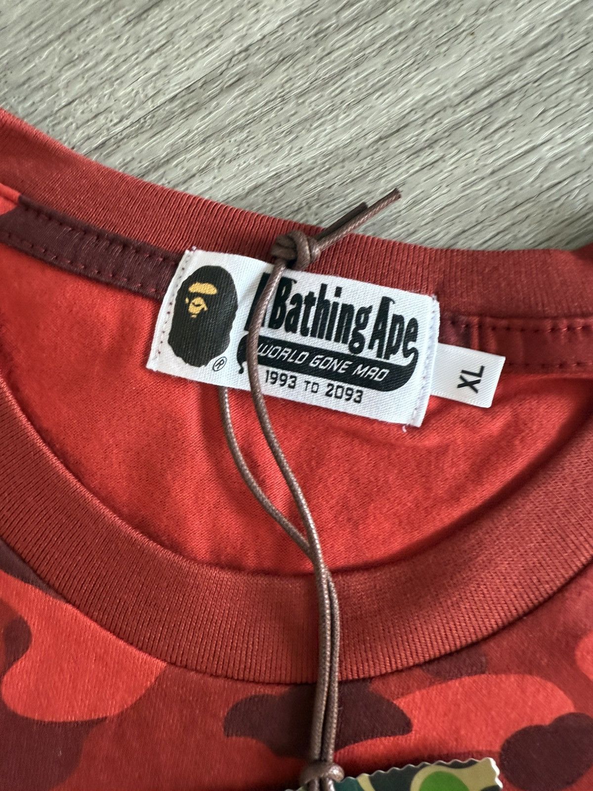 Bape Bape Red Camo Shark Tee Size US XL / EU 56 / 4 - 5 Thumbnail