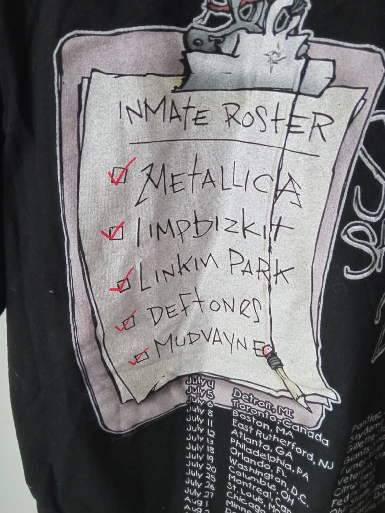 Band Tees × Metallica × Vintage vintage 2003 Summer Sanitarium Metallica etc. tour tee Size US M / EU 48-50 / 2 - 3 Thumbnail