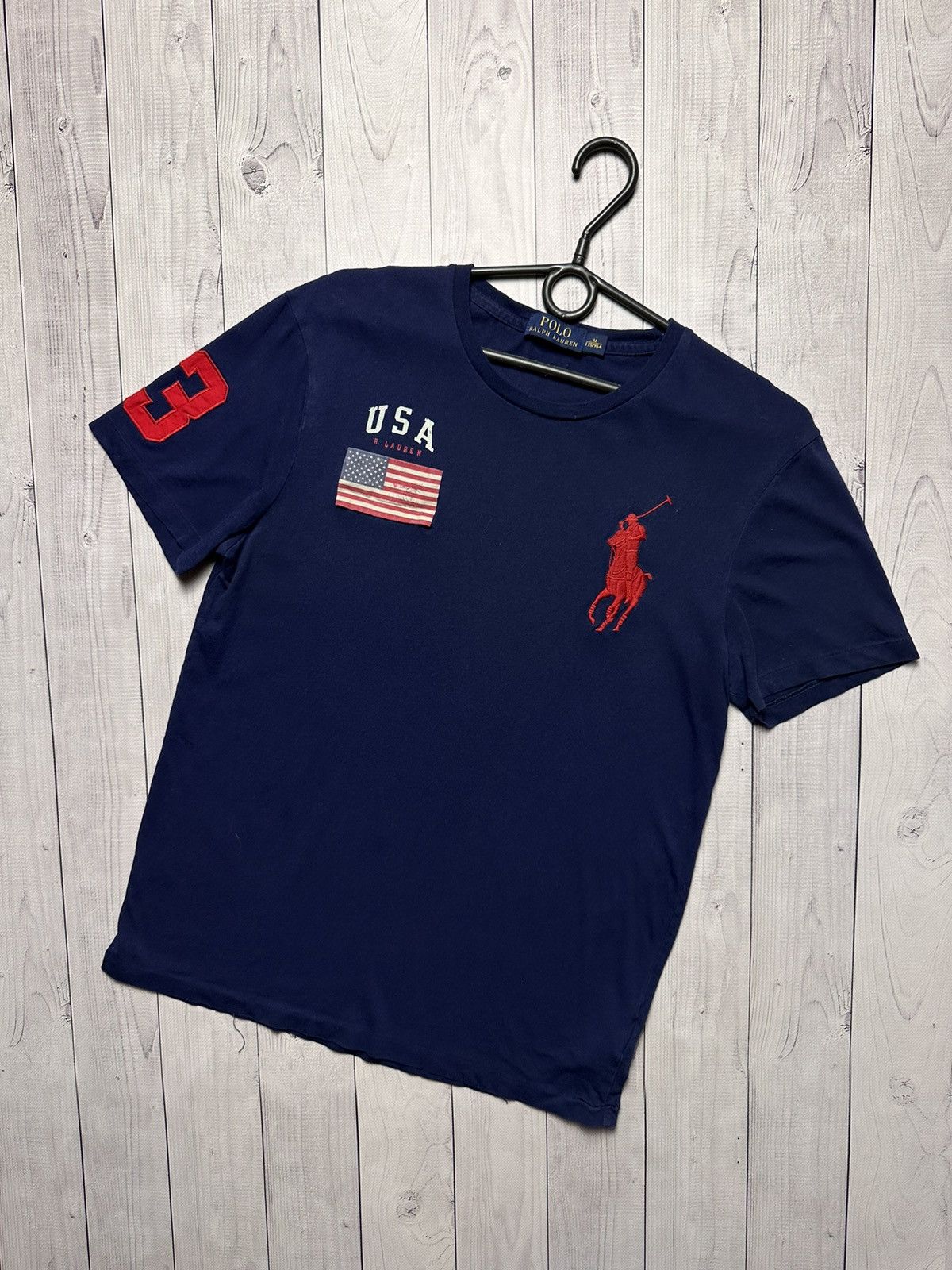 Polo Ralph Lauren × Vintage Vintage polo Ralph Lauren size M big logo tee USA size M Size US M / EU 48-50 / 2 - 1 Thumbnail