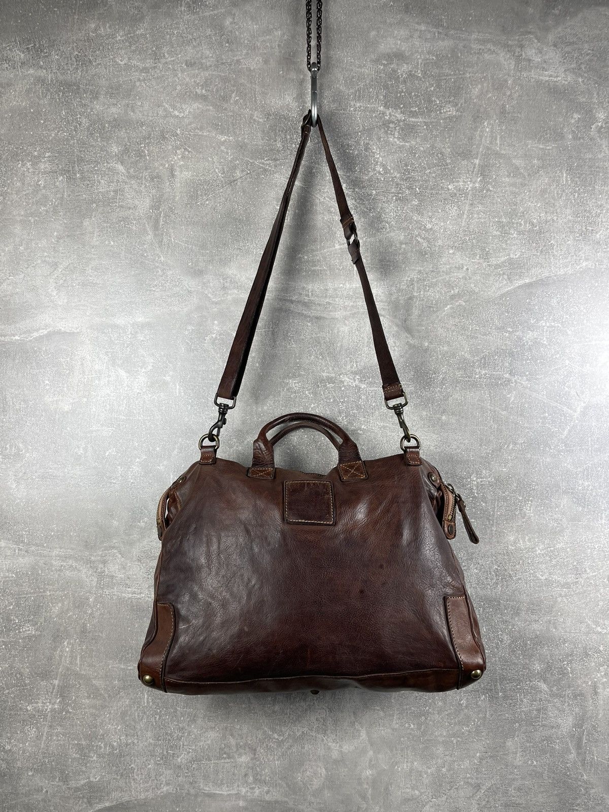 Vintage Avant Gard Campomaggi 2000s Italian Brown Leather Travel Bag Size ONE SIZE - 5 Thumbnail