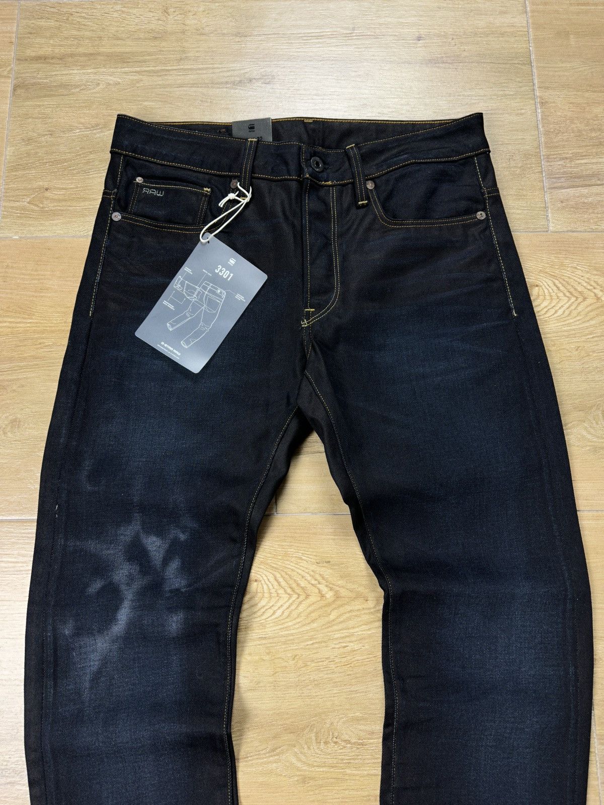 G-Star NEW🏷️ G-Star Raw 3301 OT Slim Denim Jeans Size US 31 - 2 Thumbnail
