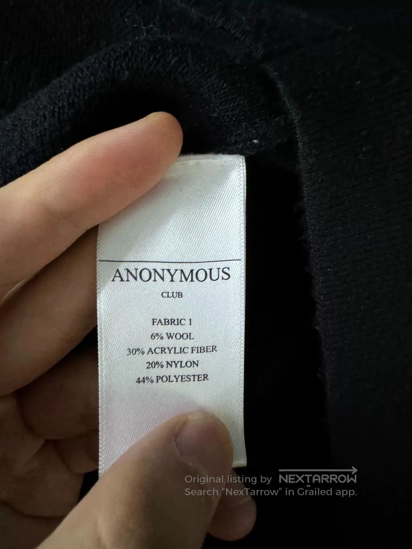 Anonymous Club Anonymous Club Hoodie with Embroidered Polo Collar. Size US M / EU 48-50 / 2 - 4 Thumbnail