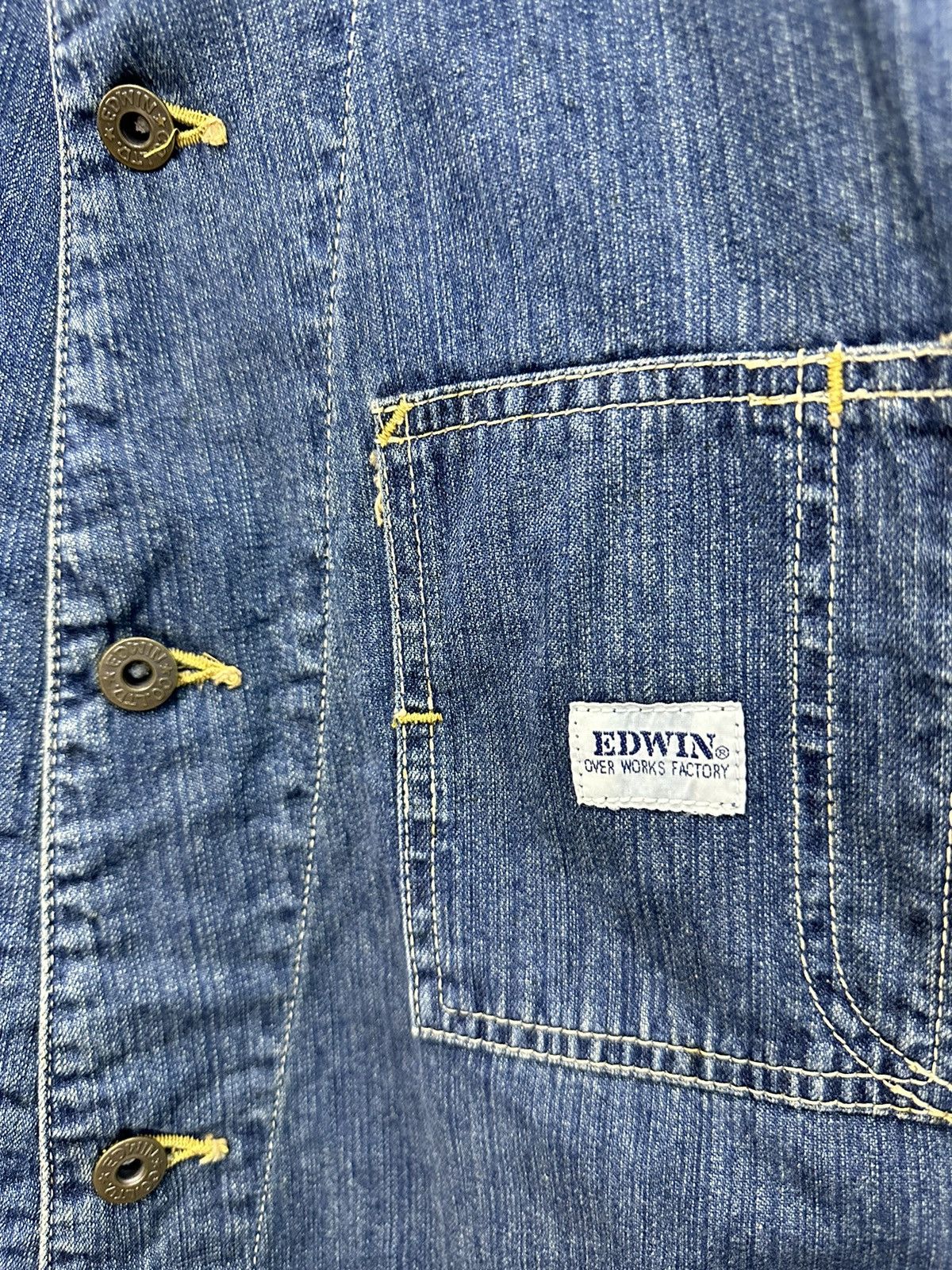 Edwin Vintage Edwin Overworks Factory Denim Jacket MJ84 Size US L / EU 52-54 / 3 - 7 Thumbnail