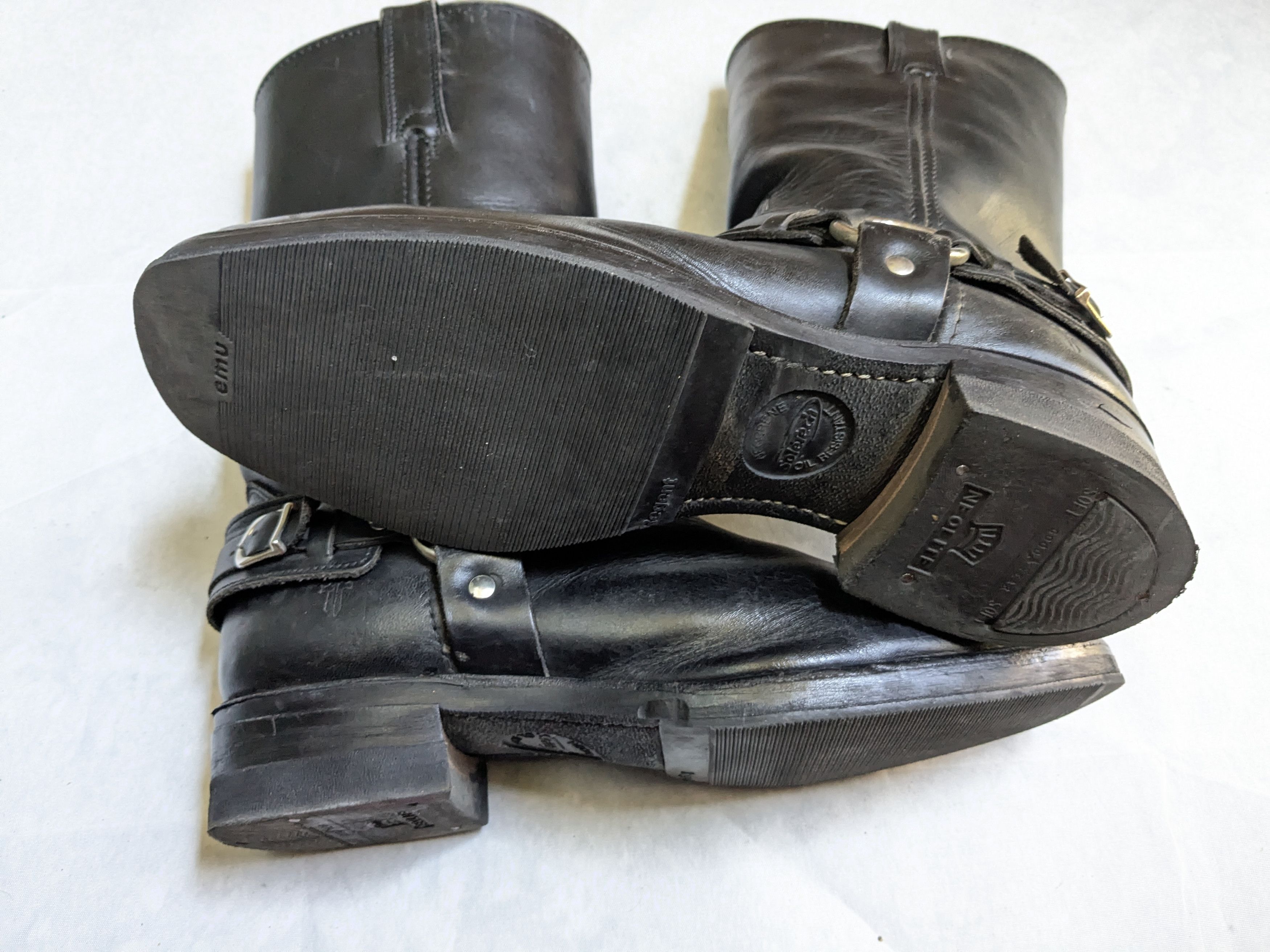 Frye Frye Harness Black Leather 10.5 M Leather Belted Size US 10.5 / EU 43-44 - 14 Thumbnail