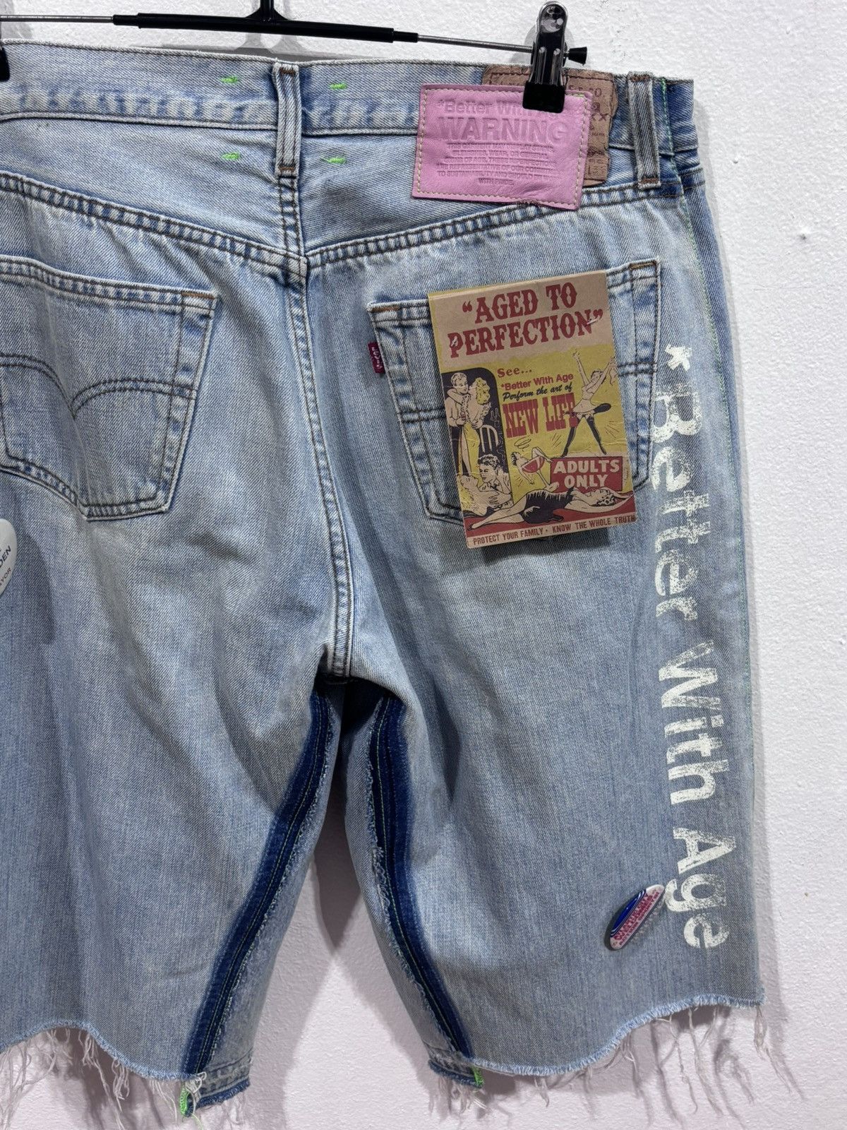 Better With Age Better With Age Denim Pin Shorts Size US 36 / EU 52 - 10 Thumbnail