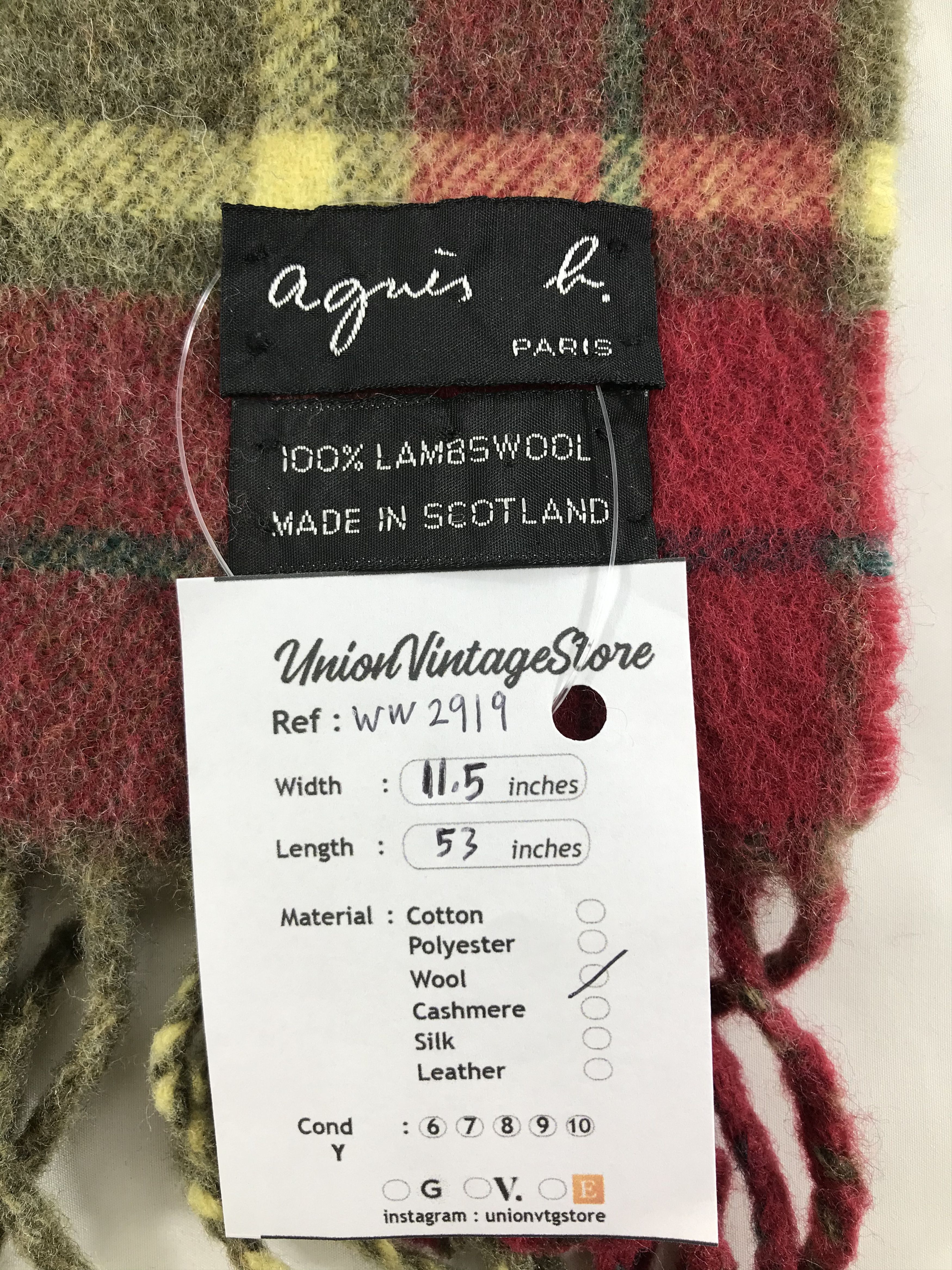agnes b. Vintage Agnes B. Scarf / Muffler / Neckwear - WW2919 Size ONE SIZE - 4 Thumbnail