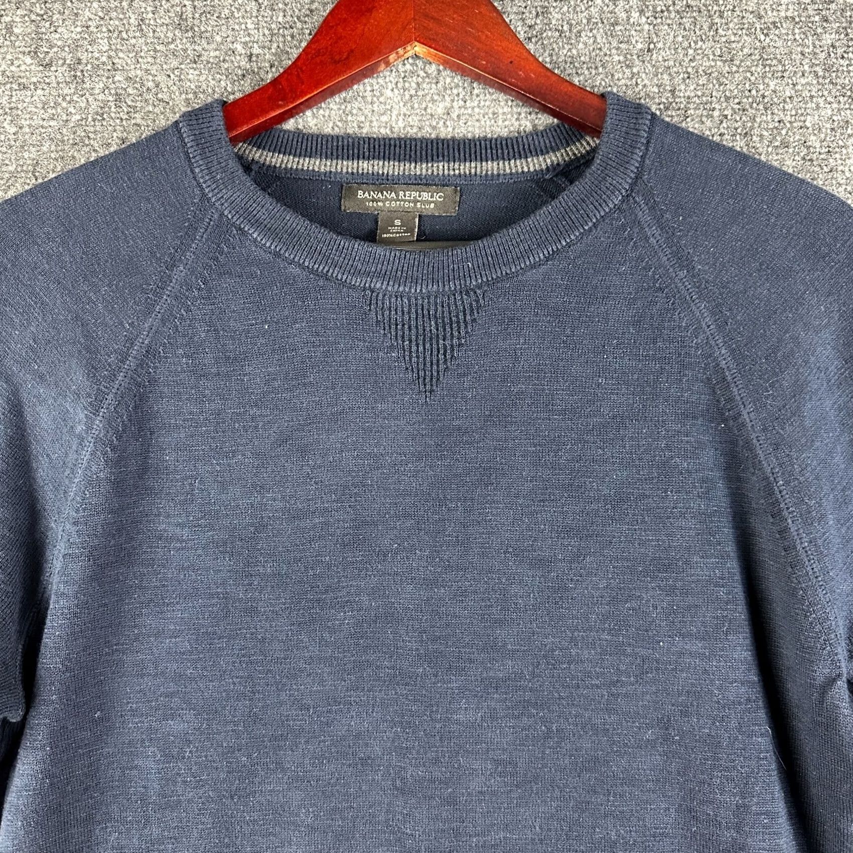 Banana Republic Banana Republic Sweater Mens S Blue Cotton Pullover Ribbed Hem Size US S / EU 44-46 / 1 - 3 Thumbnail