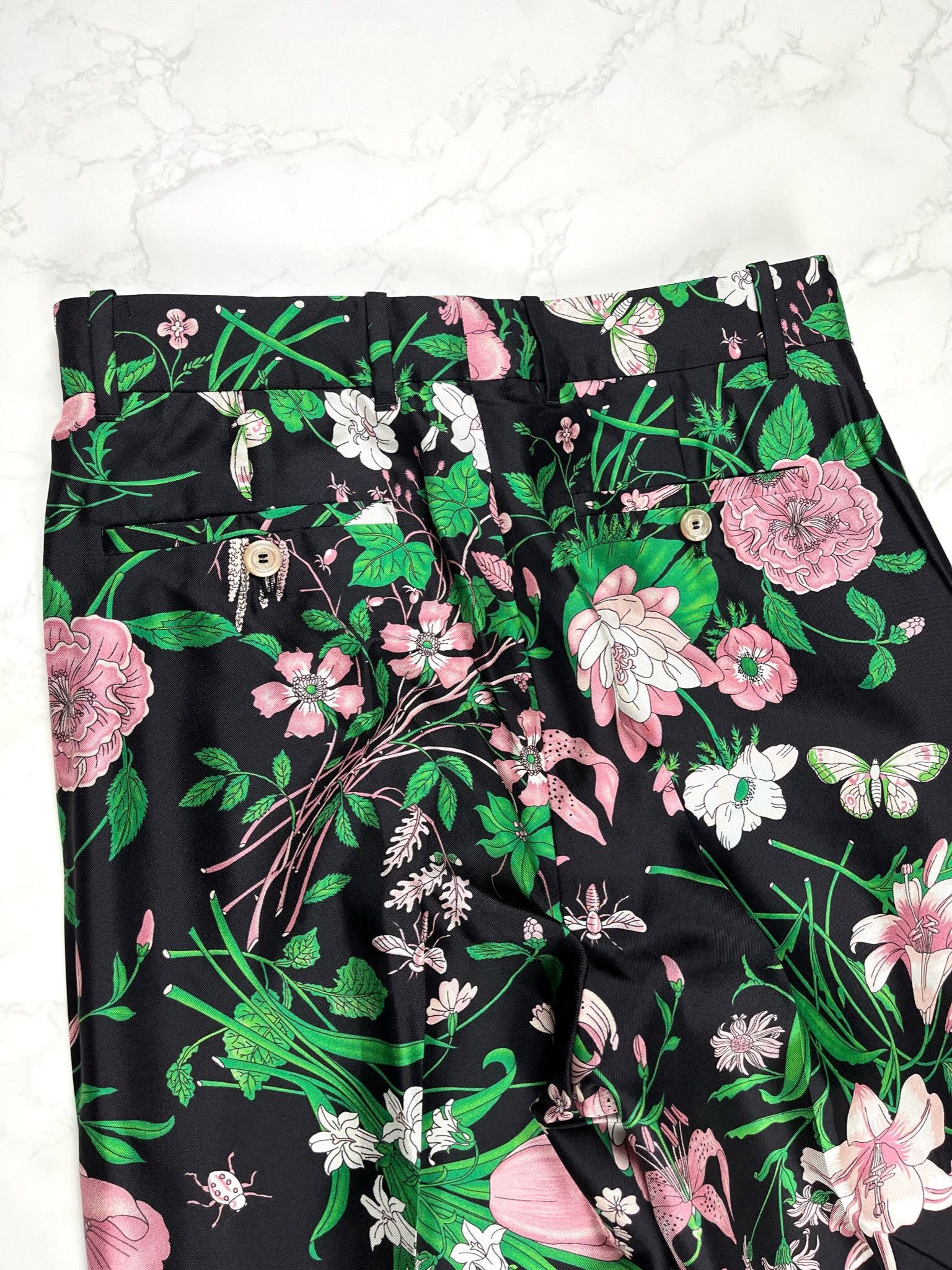 Gucci 🔥75% OFF🔥 [SALE] Gucci Floral Print Silk Palazzo Pants Size 28" / US 6 / IT 42 - 20 Thumbnail