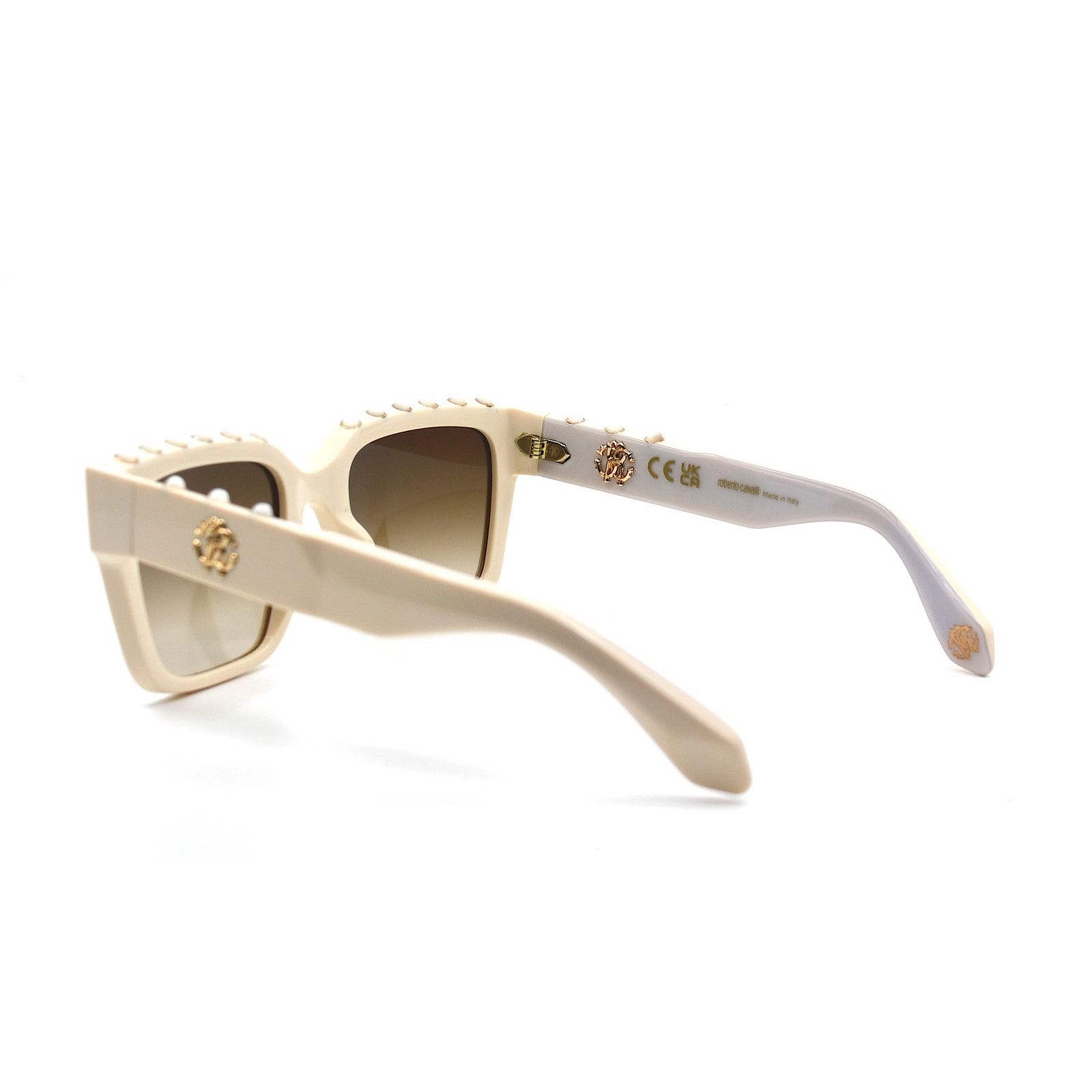 Roberto Cavalli ROBERTO CAVALLI SRC040S IVORY BROWN AUTHENTIC SUNGLASSES Size ONE SIZE - 7 Thumbnail