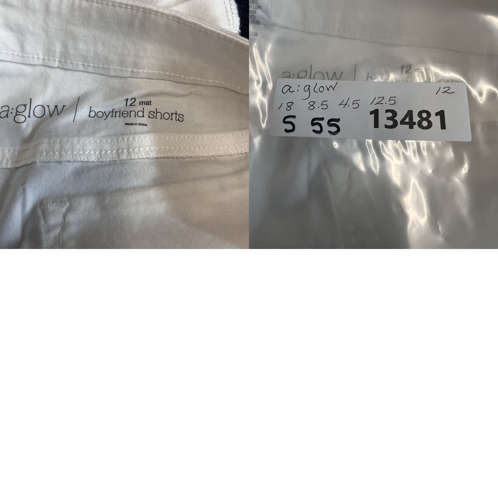 Vintage a:glow Maternity White a:glow Boyfriend Shorts Denim 12 Womens Regular High Rise 4.5 Inseam 5-Pocket NWT Non NWT Size 34" / US 12 / IT 48 - 8 Thumbnail