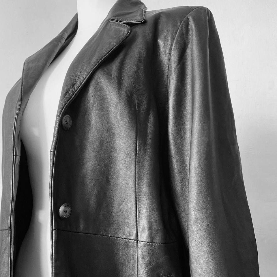 Vintage Super long Avant Garde Matrix leather maxi coat Size XL / US 12-14 / IT 48-50 - 6 Thumbnail