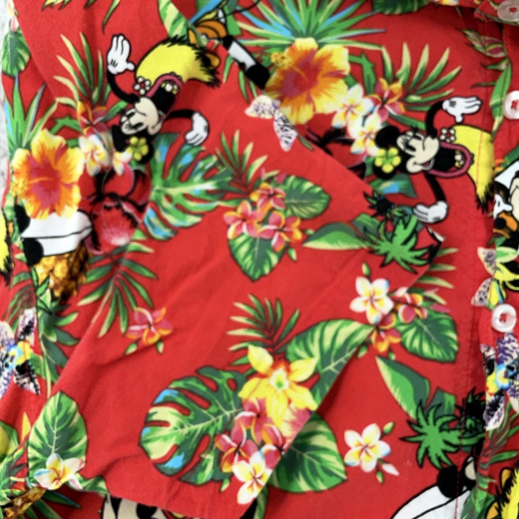 Disney Disney Mickey Minnie Mouse Shirt Mens Large Red Hawaiian Aloha Button Up Size US L / EU 52-54 / 3 - 3 Thumbnail