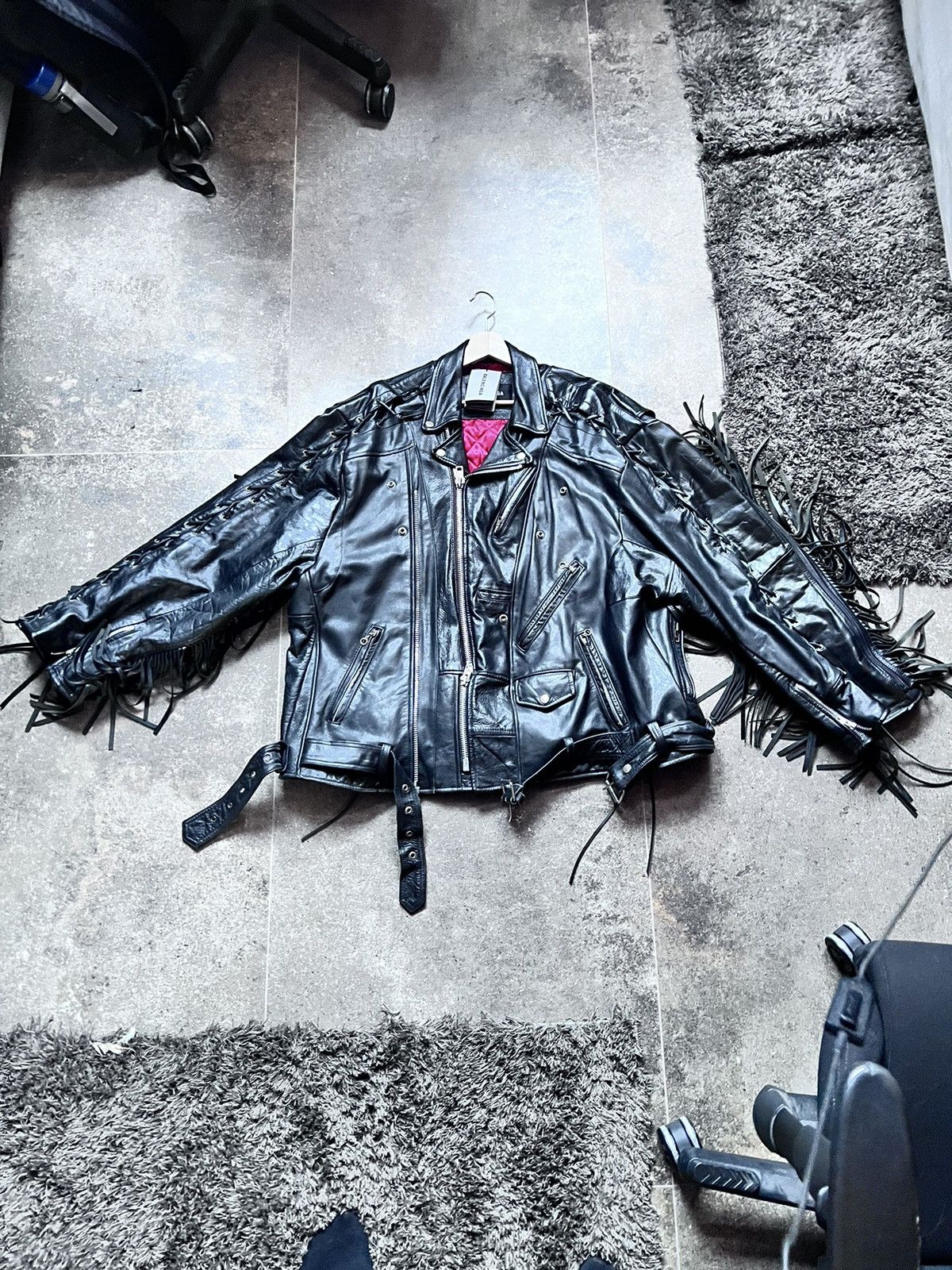 Balenciaga Balenciaga Sport B Taxi Blouson Leather Jacket