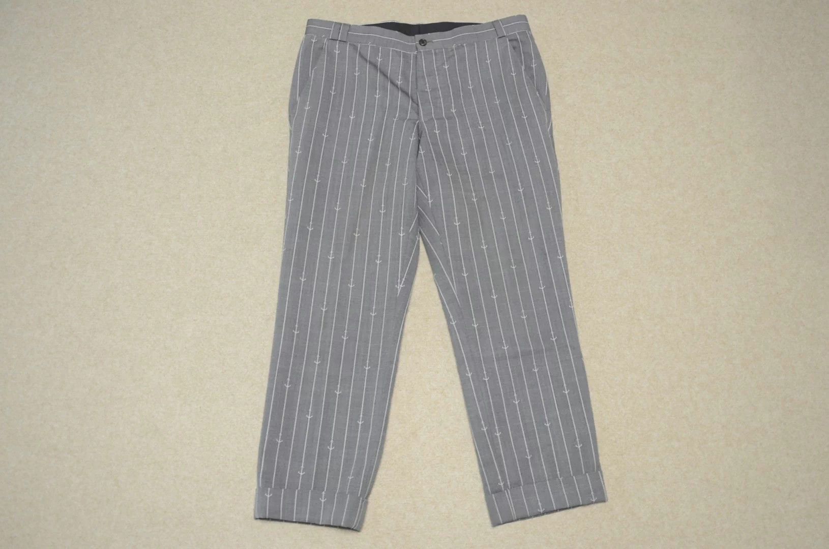 Thom Browne Thom Browne Anchor 9" Wool Trouser Gray Size 2 Size 36S - 1 Thumbnail