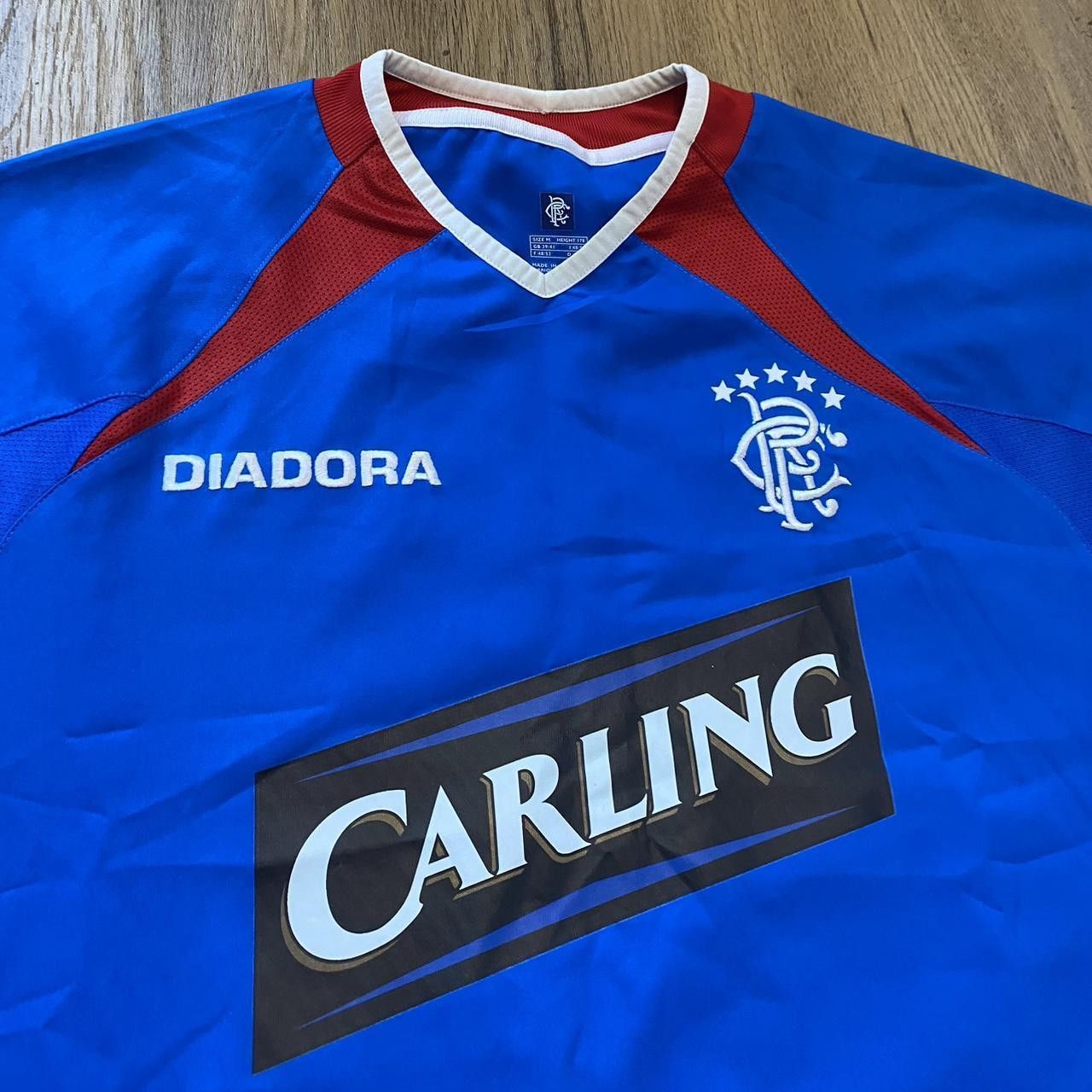 Diadora 2003-04 Glasgow Rangers Diadora Carling Home Football Shirt Size US M / EU 48-50 / 2 - 2 Thumbnail