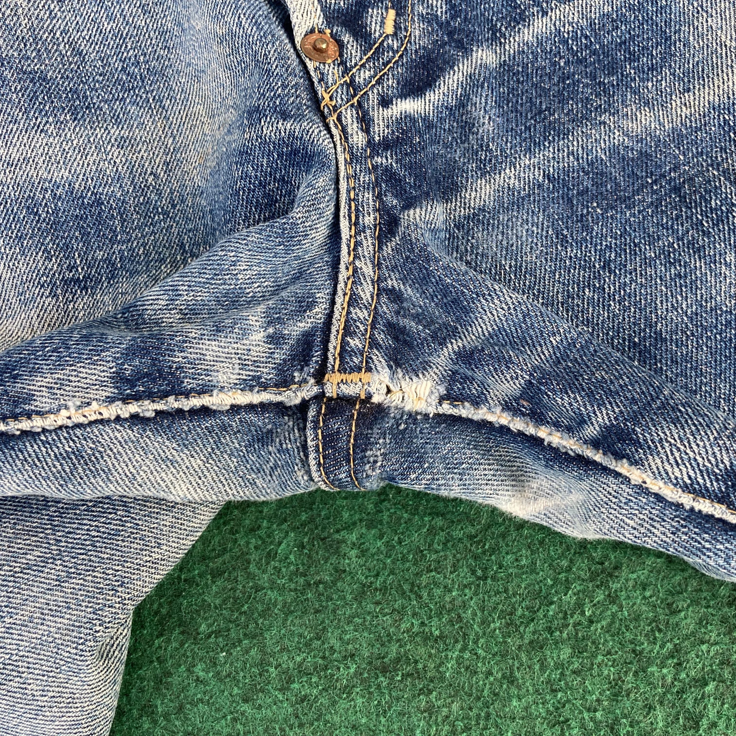 Levi's Vtg Levis 702 Big E Short Pants Redline Selvedge Jorts Jeans Size US 31 - 10 Thumbnail
