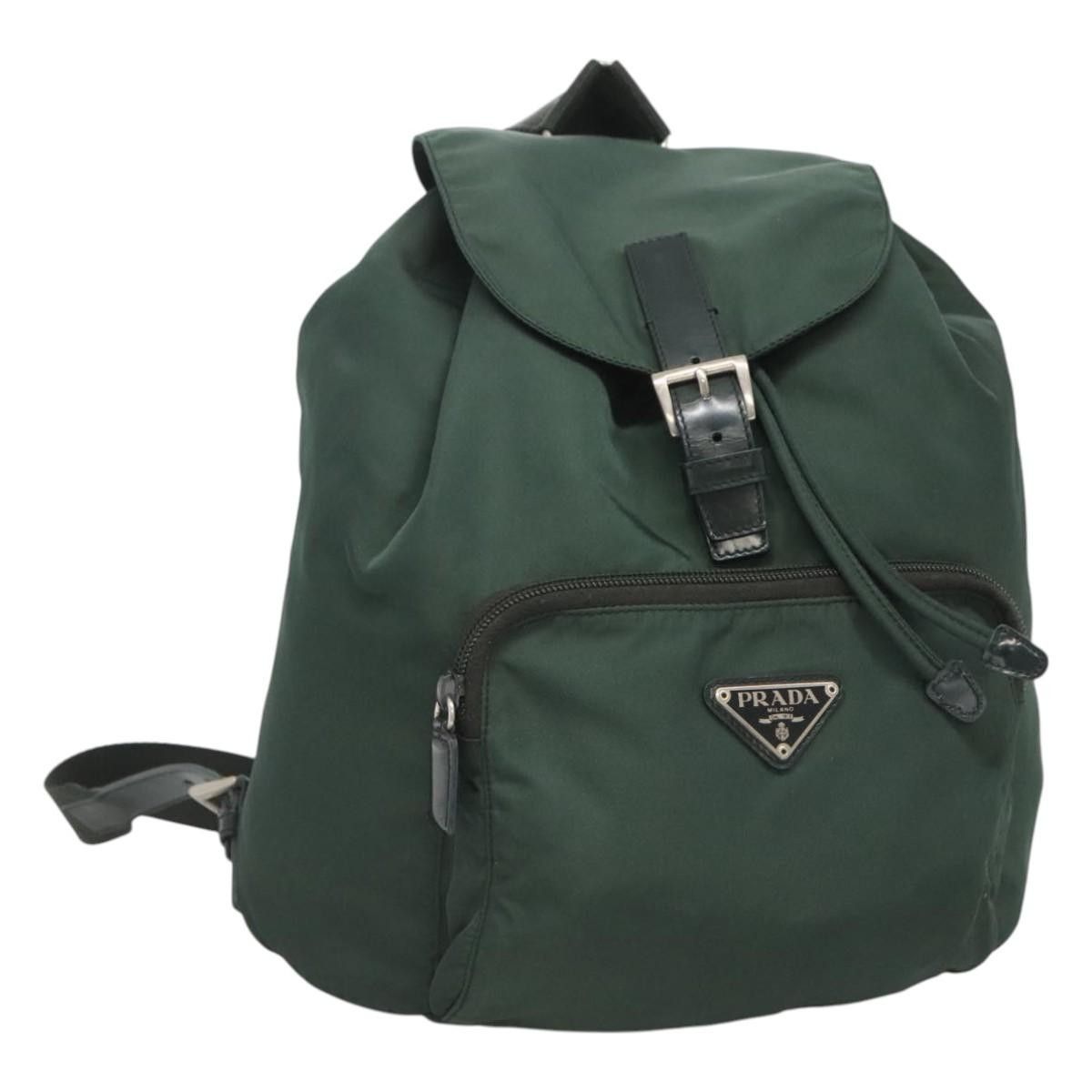 Prada Prada Front Pocket Buckle Backpack Nylon Size ONE SIZE - 1 Thumbnail