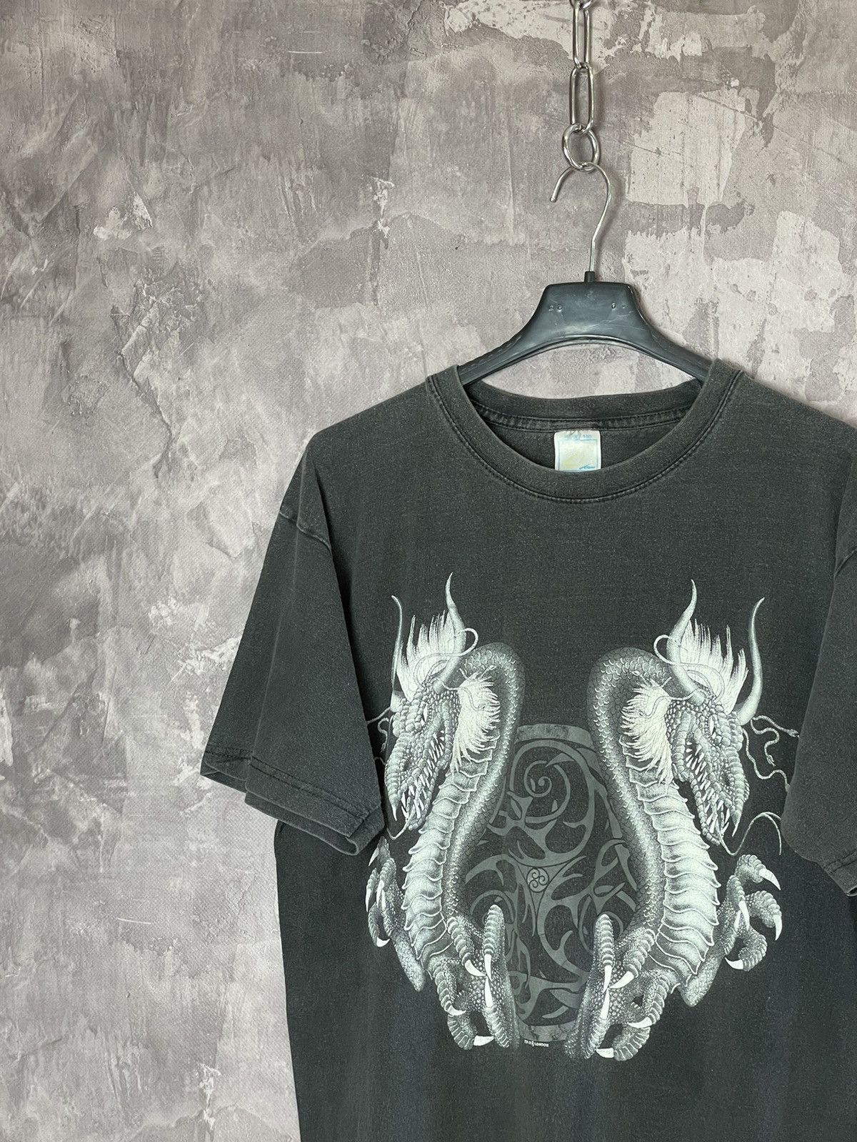 Japanese Brand × Vintage Vintage Y2K Tribal Dragon Yin Yang Gothic AOP Tee Size US S / EU 44-46 / 1 - 4 Thumbnail