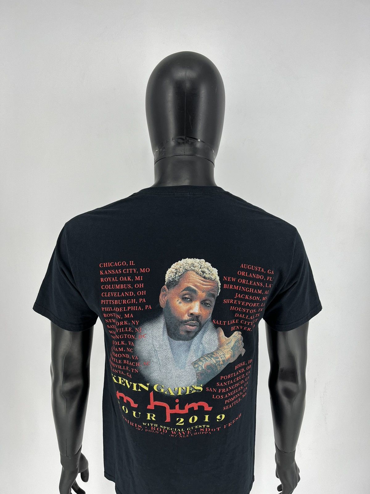 Band Tees Vintage Kevin Gates 2019 Tour Rap Tee Black Shirt Size M Size US M / EU 48-50 / 2 - 13 Thumbnail