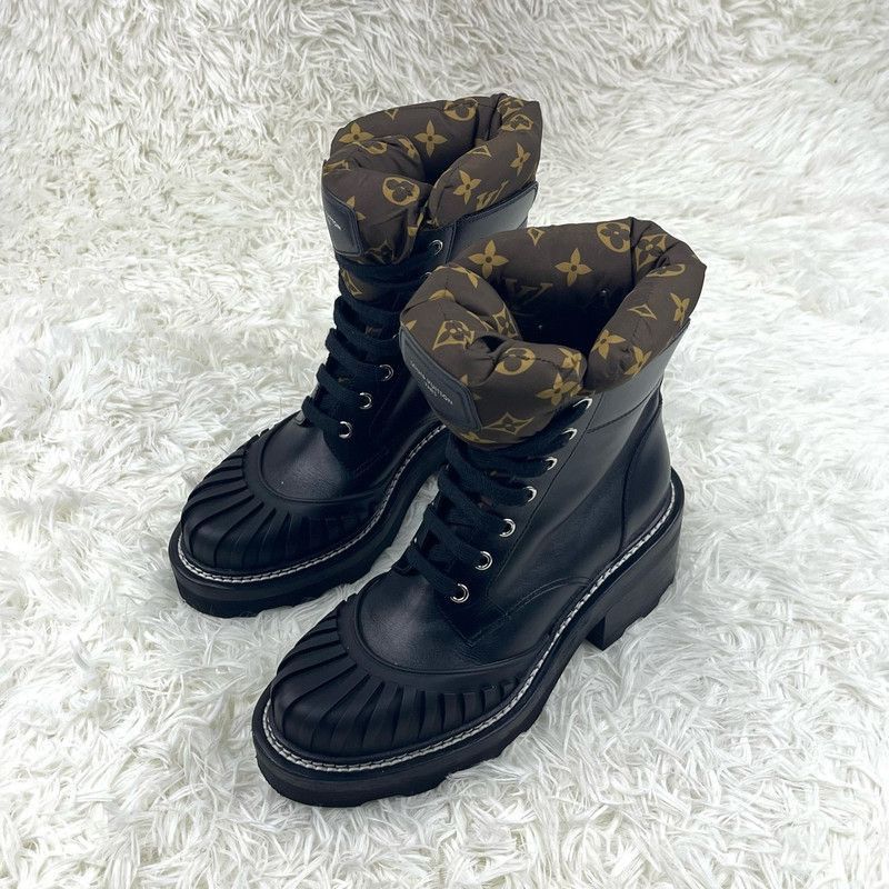 Louis Vuitton Louis Vuitton Beaubourg Ankle Boots in Black -2505 Size US 8 / IT 38 - 1 Thumbnail