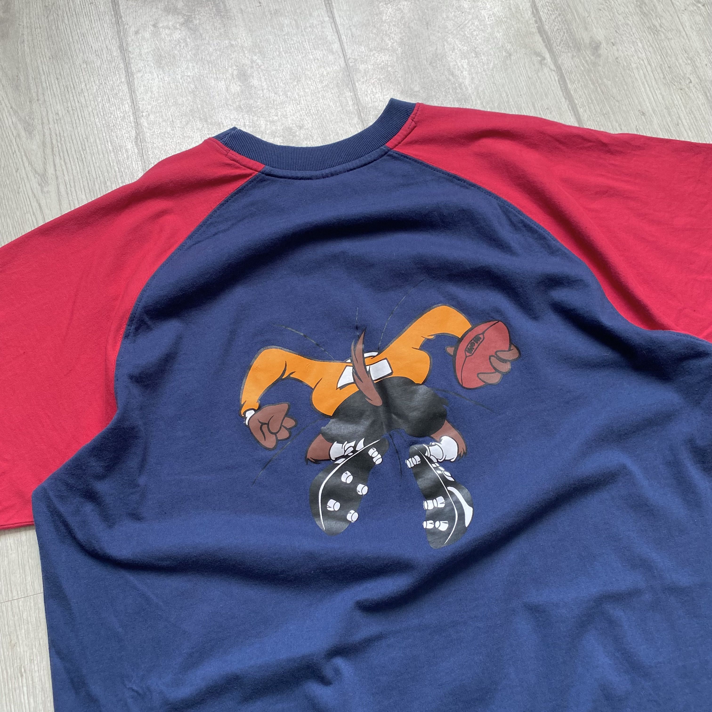Warner Bros 🏈 Vintage 90s Looney tunes TAZ rugby logo tee Warner bros Size US M / EU 48-50 / 2 - 9 Thumbnail