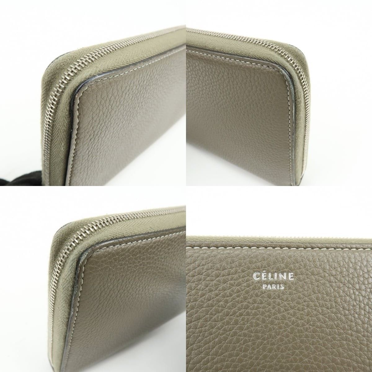 Celine Celine Zippy Long Wallet Calfskin Gray Size ONE SIZE - 5 Thumbnail