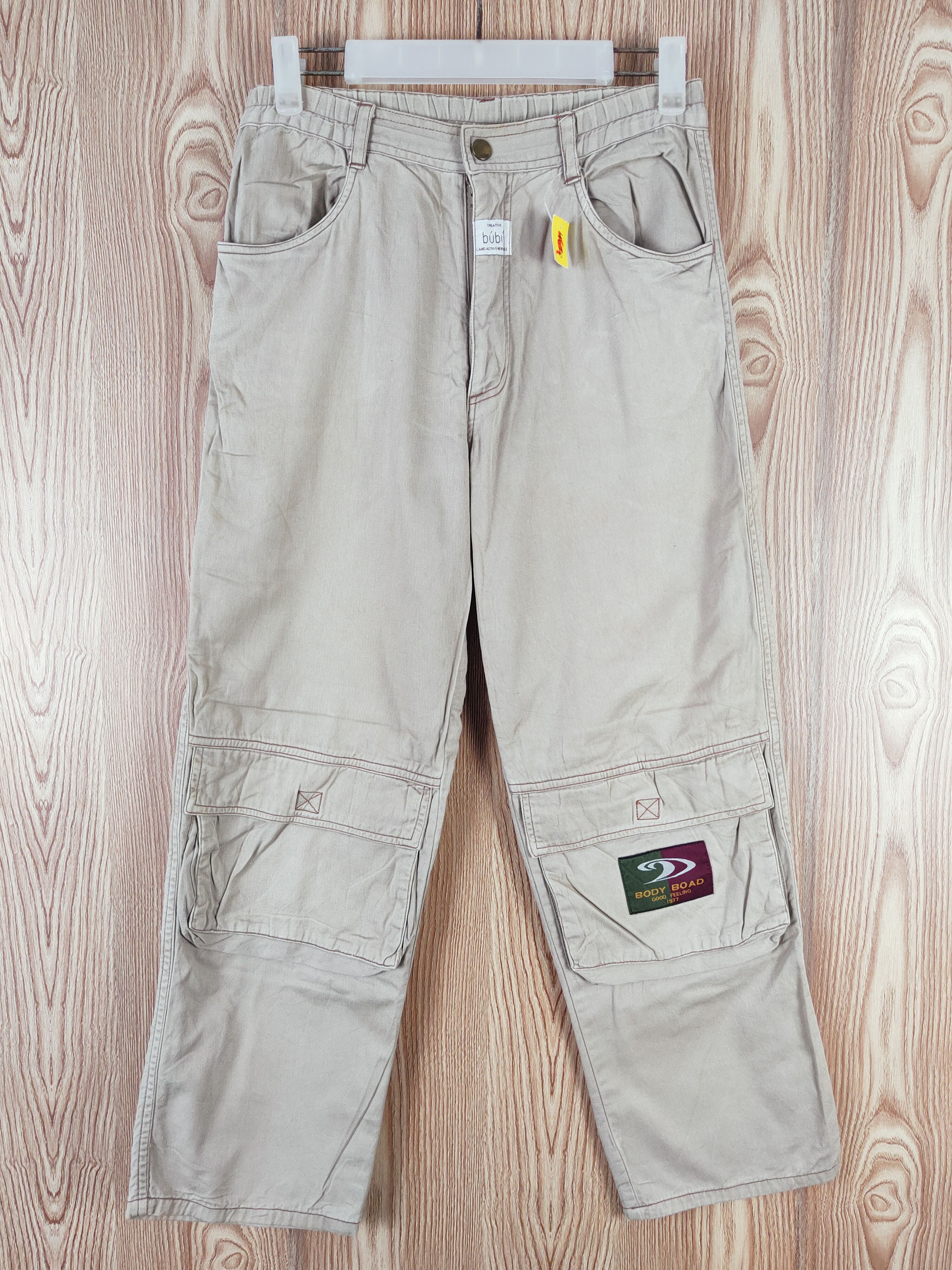 Body Boad Beige Multipocket Tactical Cargo Pants #W373