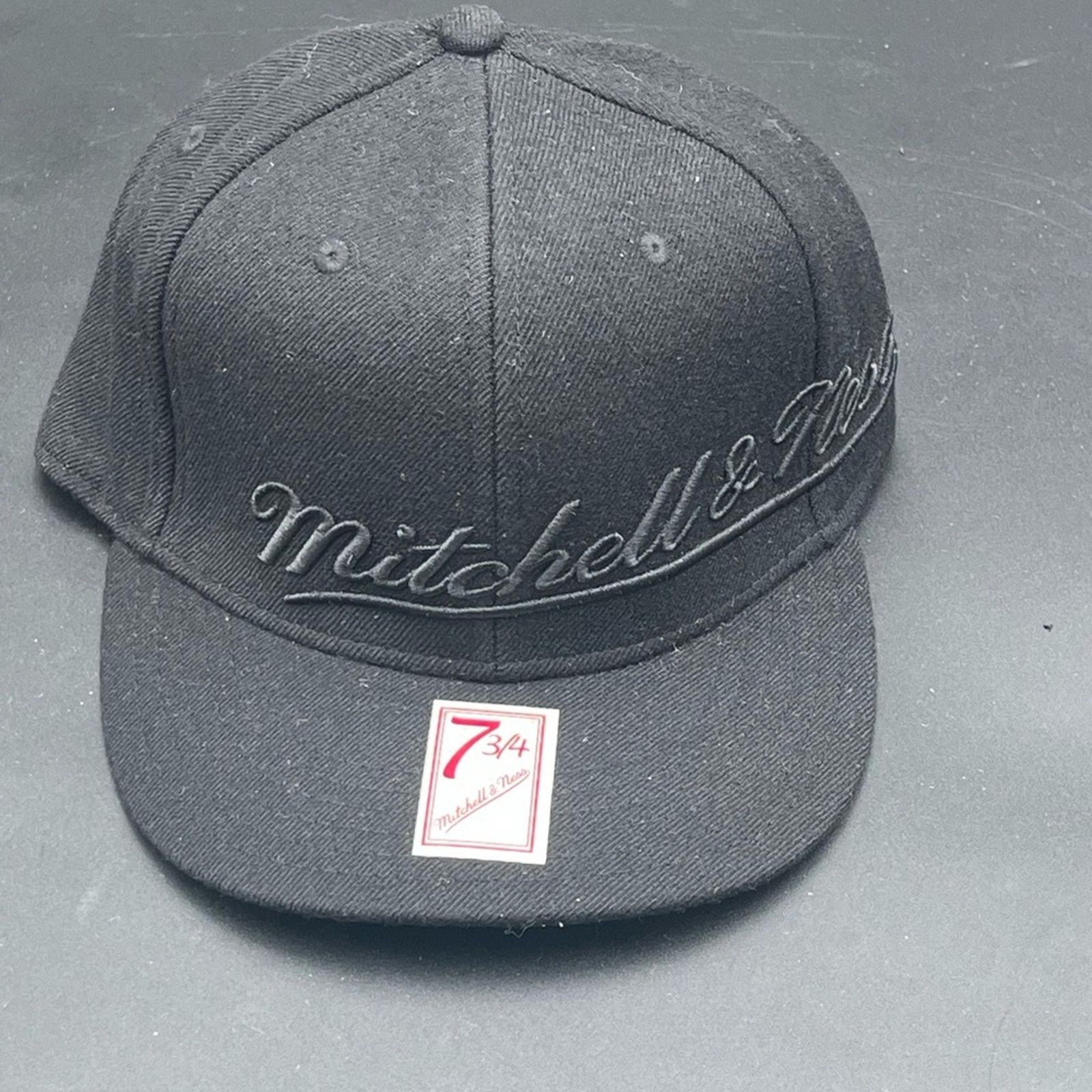 Mitchell & Ness Black on Black Embroidered Mitchell & Ness Hat 7 3/4 Size ONE SIZE - 4 Thumbnail