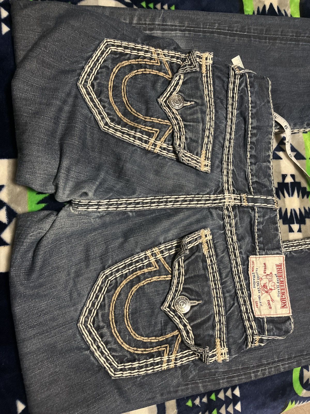 True Religion true religion jeans navy and gold super qt Size US 32 / EU 48 - 3 Thumbnail